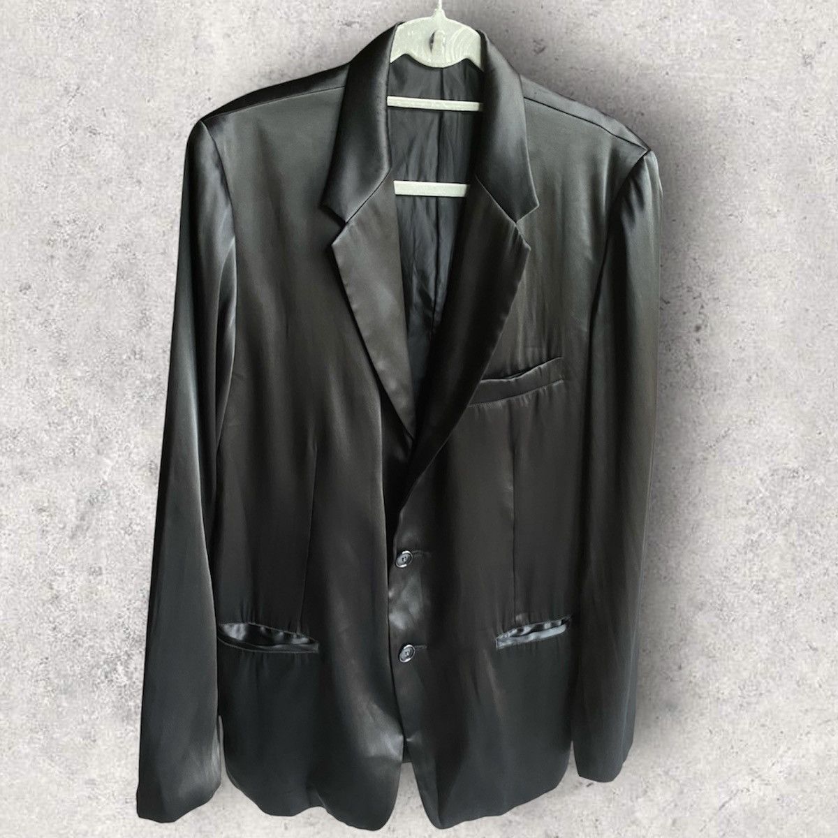 Yohji Yamamoto AW98 Black Shiny Blazer “Dolls Movie” Size US M / EU 48-50 / 2 - 4 Thumbnail