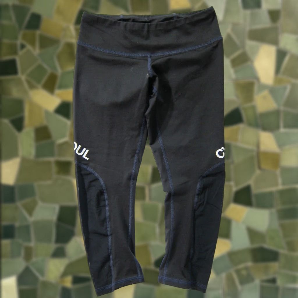 Vintage Soul Cycle Black Blue Compression Cropped Yoga Workout Legging Pant Women Small Size 28" / US 6 / IT 42 - 1 Thumbnail