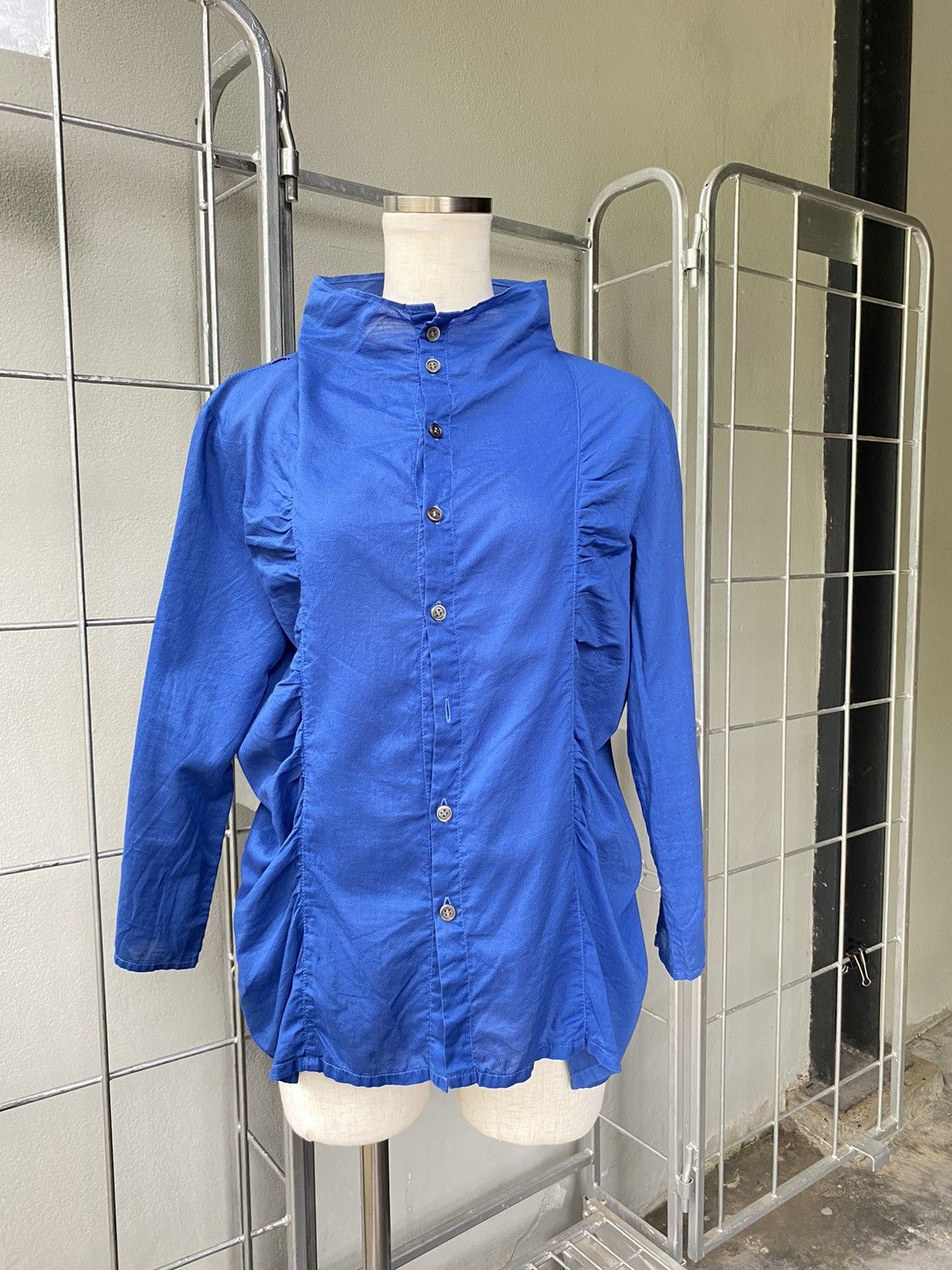 Issey Miyake Plantation blue blouse Size M / US 6-8 / IT 42-44 - 15 Thumbnail