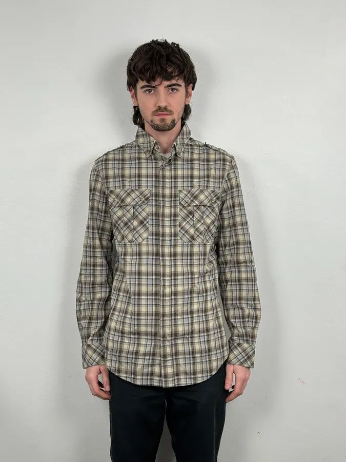Dolce & Gabbana 2000s Dolce & Gabbana Beige Cargo Checkered Shirt Size US M / EU 48-50 / 2 - 2 Thumbnail