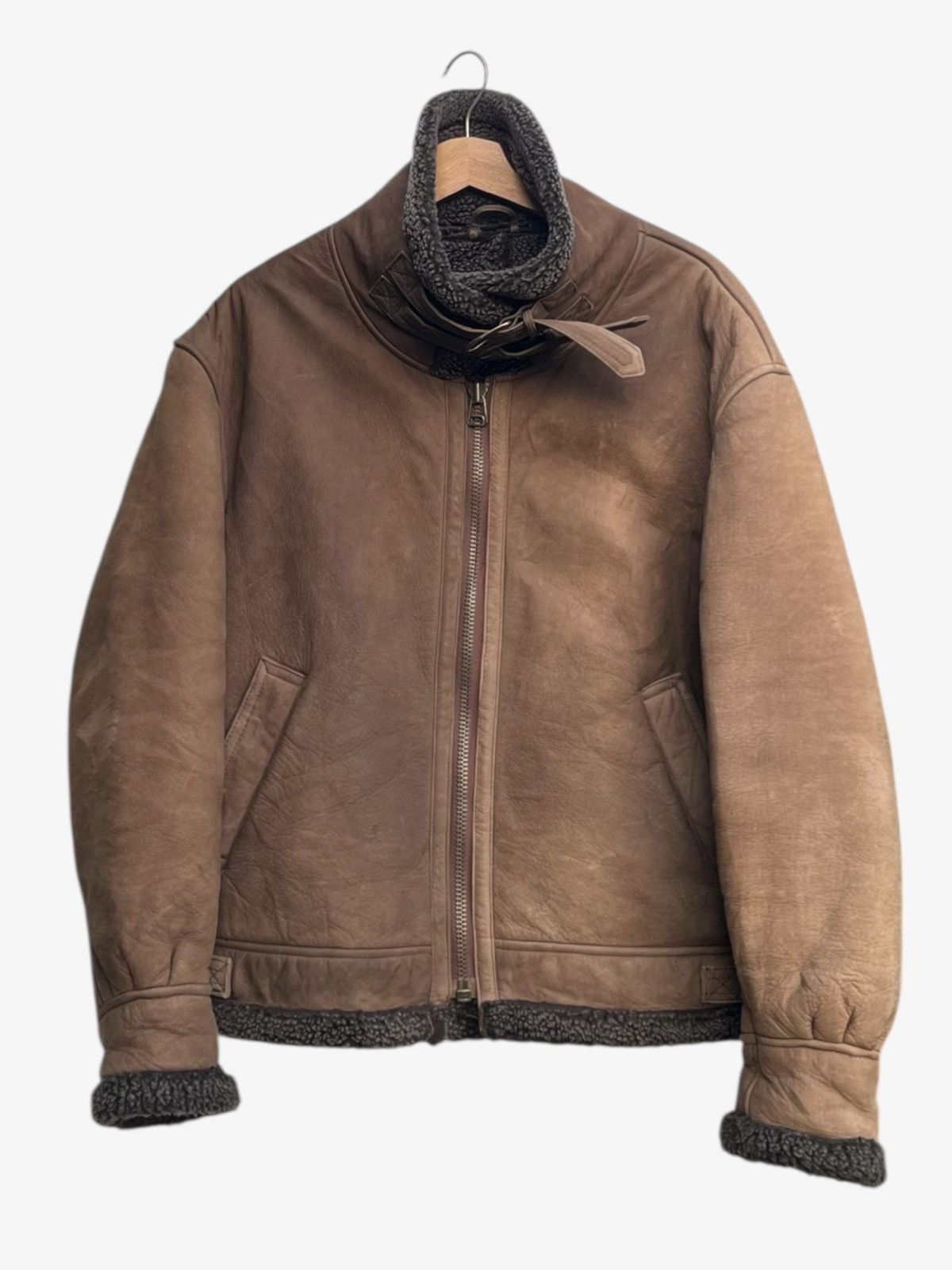 Genuine Leather Vintage Aitoz Corp B3 Cowhide Shearling Bomber Jacket Size US L / EU 52-54 / 3 - 2 Thumbnail