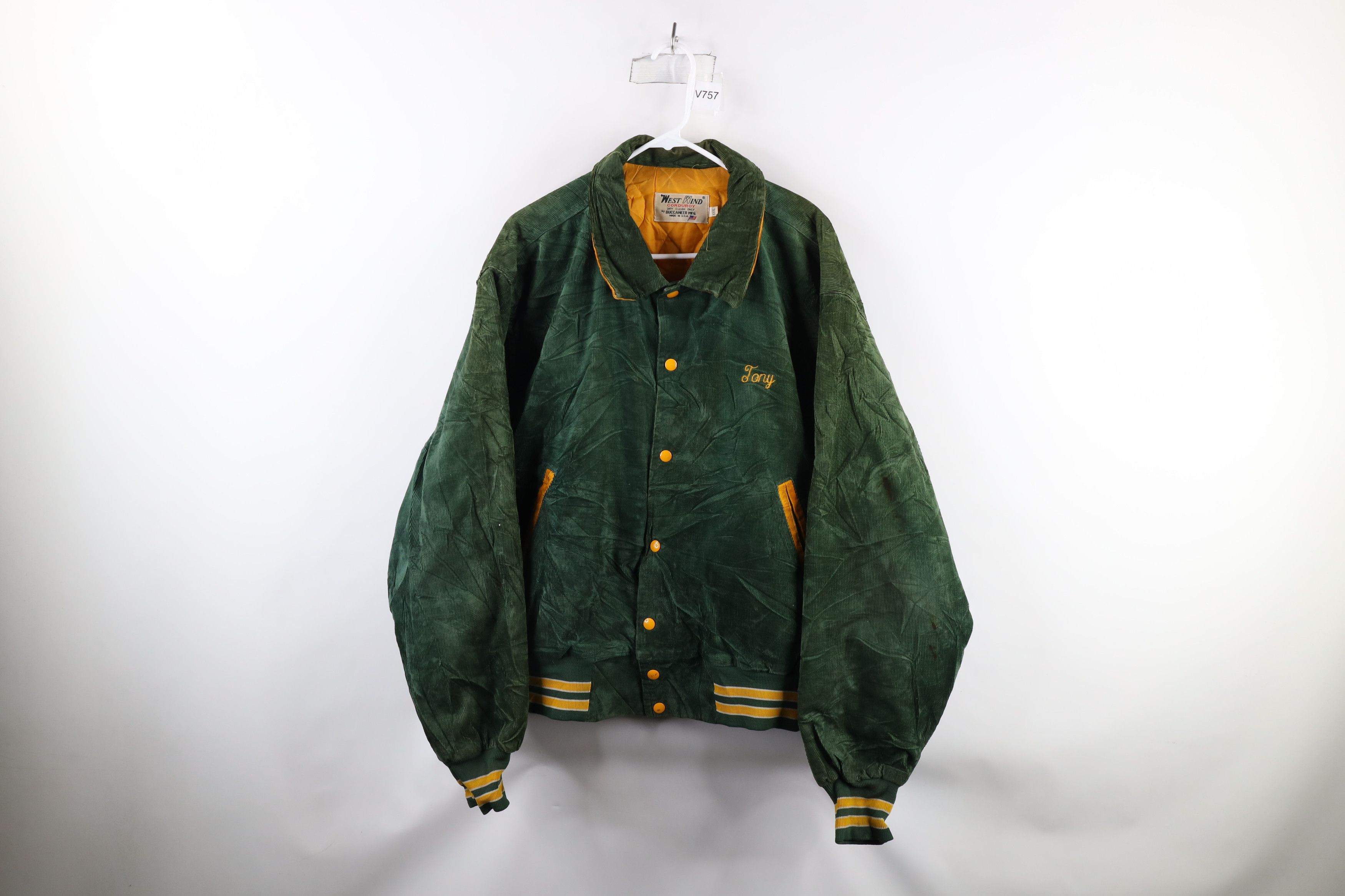 Vintage Vintage 70s Pinizzotto Trucking Corduroy Bomber Jacket USA Size US XXL / EU 58 / 5 - 1 Thumbnail