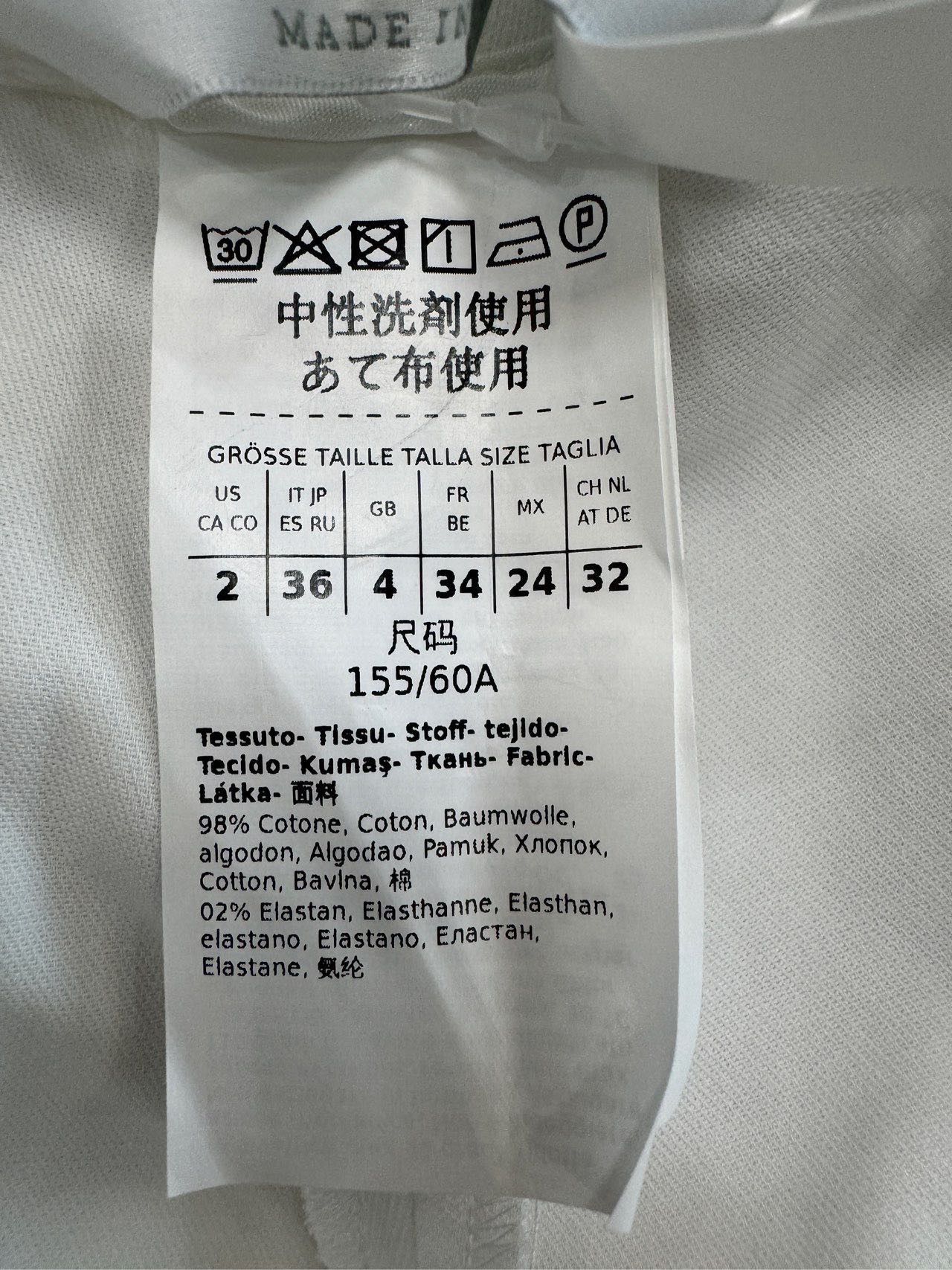 Max Mara Maxmara White Cotton Wide-leg Casual Dress Pants K26WX Size 25" / US 0 / IT 36 - 7 Thumbnail