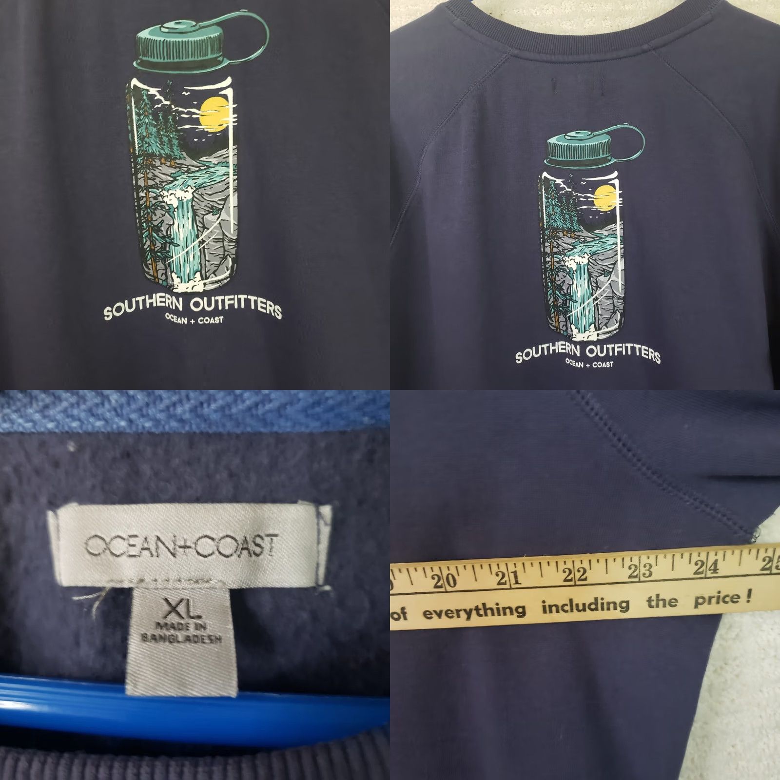 Vintage Ocean & Coast Blue Sweat Shirt Long Sleeve Size 2XL Men's Outdoors Hiking Camping Casual Wear Size US XXL / EU 58 / 5 - 8 Thumbnail