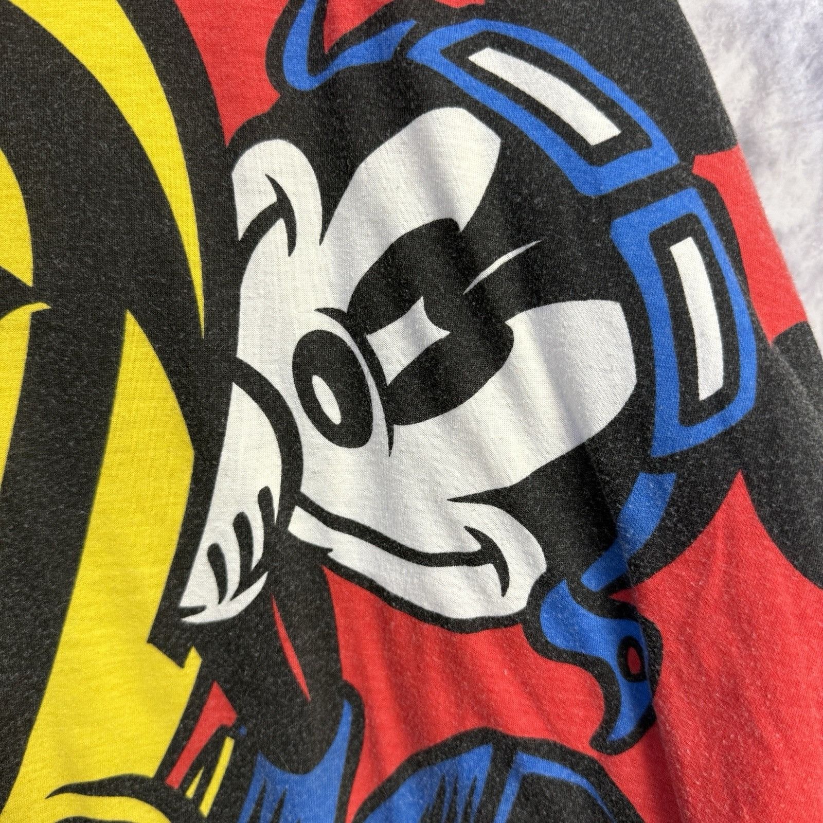 Disney Vintage Mickey Mouse Racer Jacket Mens Large AOP Disney Bomb Size US L / EU 52-54 / 3 - 13 Thumbnail