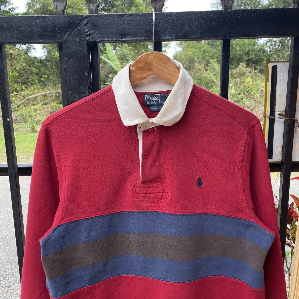 Polo Ralph Lauren 🔥Vintage Polo Ralph Lauren Tricolour Striped Rugby Shirts Size US M / EU 48-50 / 2 - 4 Thumbnail