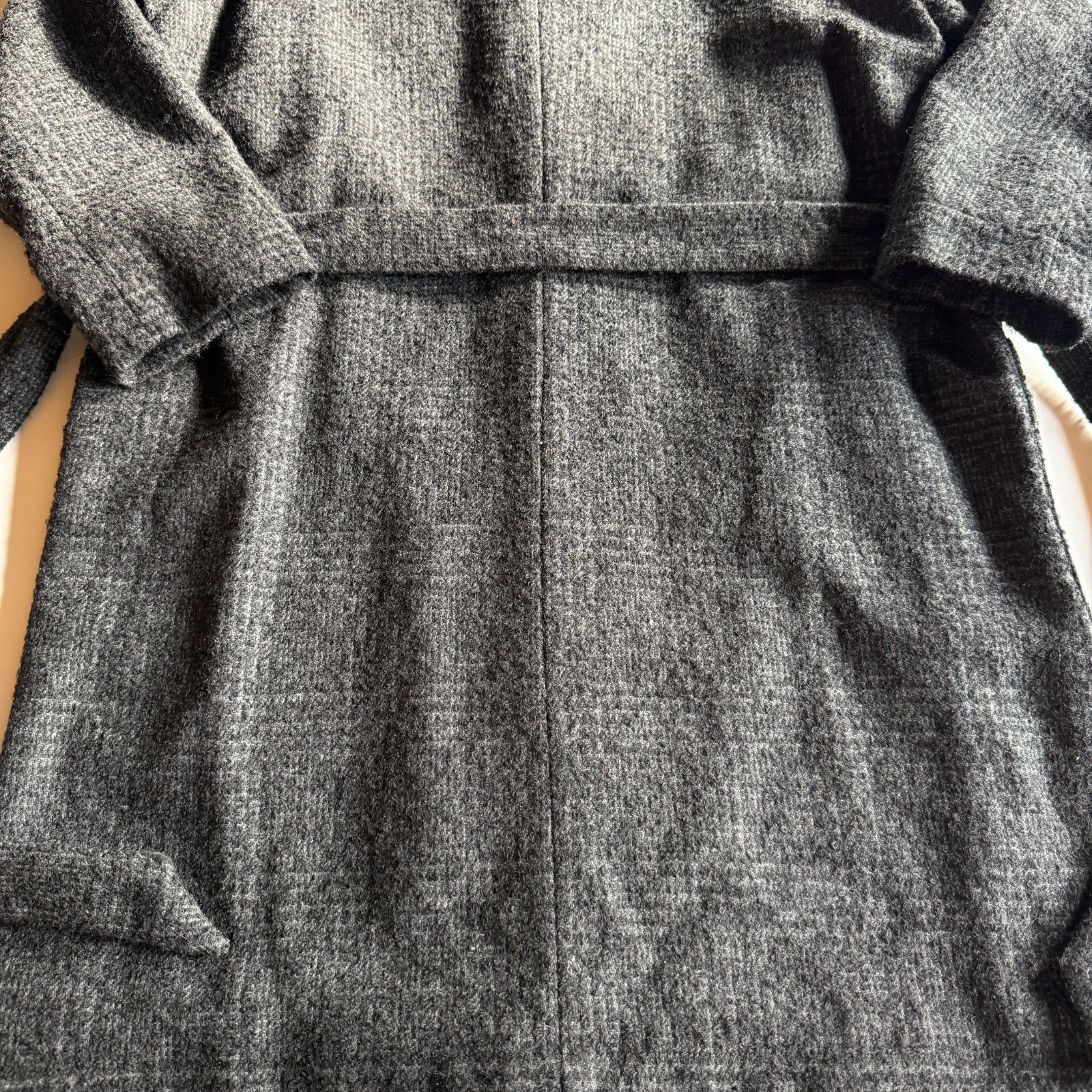 URBAN RESEARCH DOORS Urban Research DOORS Gray Wool Blend Belted Robe Coat Size US M / EU 48-50 / 2 - 8 Thumbnail