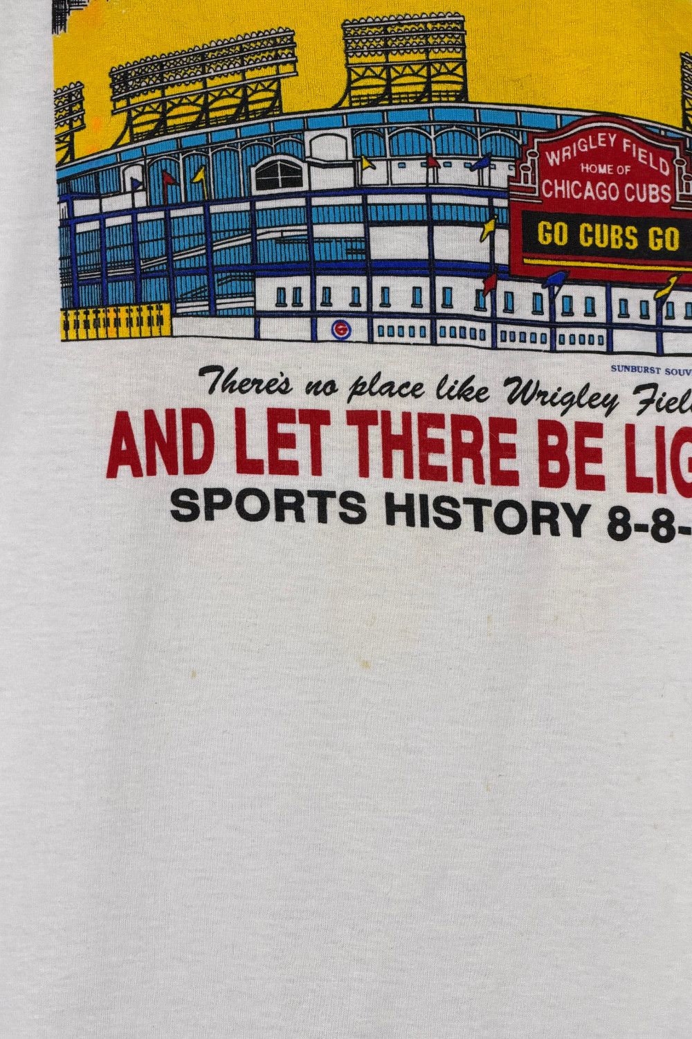 Vintage 1988 Chicago Cubs Wrigley Field First Night Game Tee Size US L / EU 52-54 / 3 - 7 Thumbnail