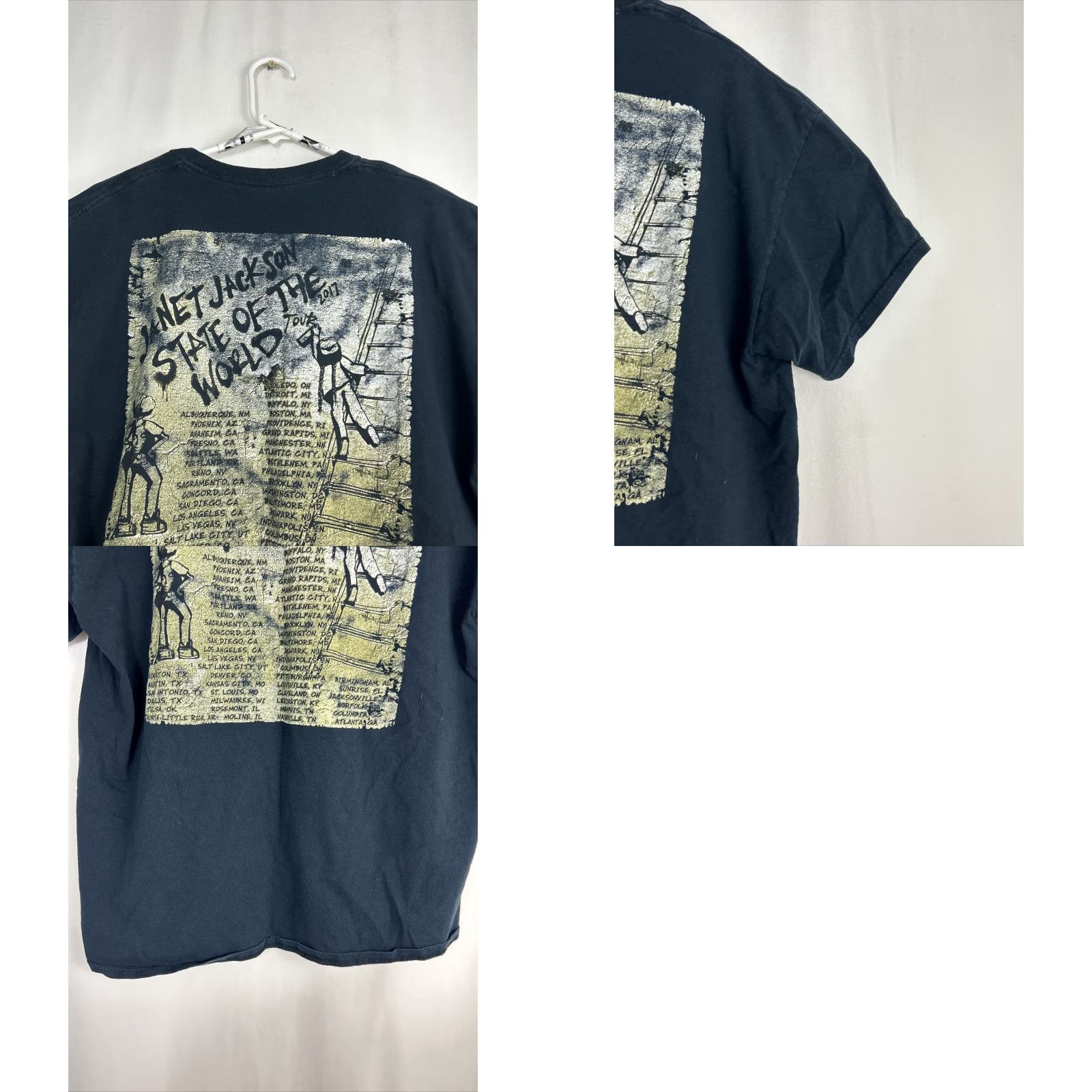 Vintage VINTAGE Janet Jackson 2017 State Of the World Tour Shirt Large Concert R&B Black Size US L / EU 52-54 / 3 - 9 Thumbnail