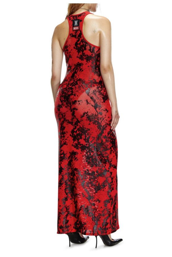 Diesel Diesel x Savage Fenty Rihanna Fishnet Sleep Slip Dress Red M Size M / US 6-8 / IT 42-44 - 3 Thumbnail