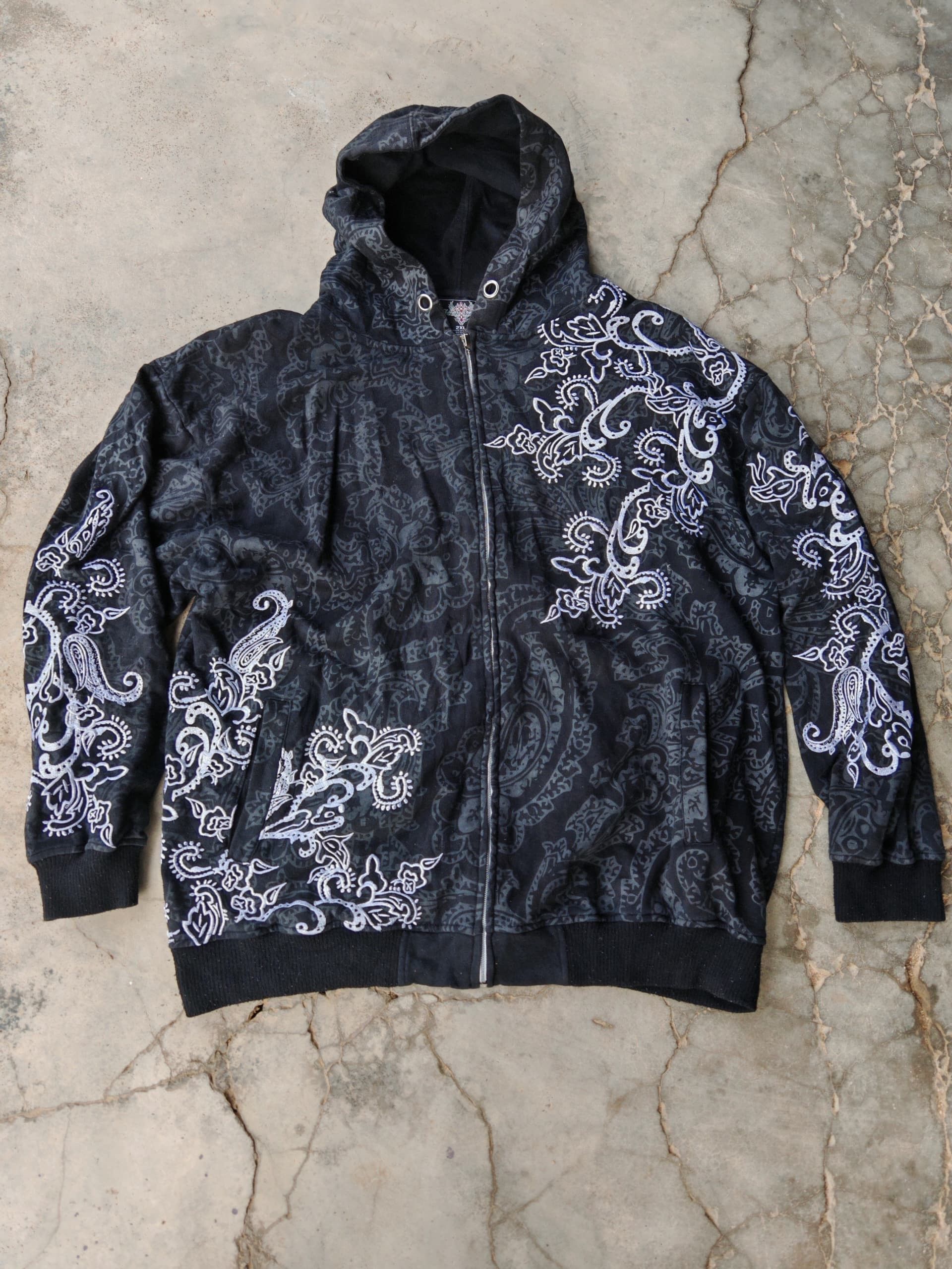 🔥Rare Vintage Victorious Embroidery Ed Hardy Style Hoodie
