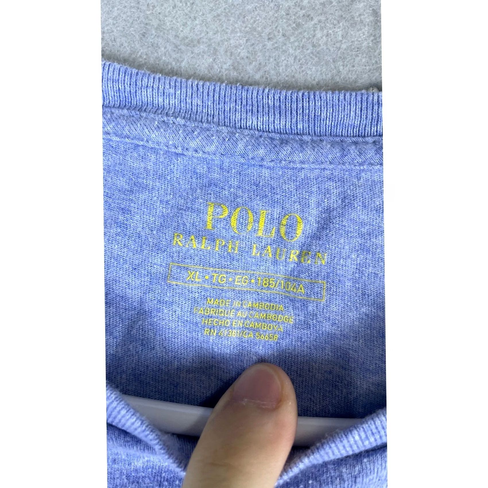 Polo Ralph Lauren Polo Ralph Lauren Mens XL Blue Short Sleeve Pony Logo Tee T-Shirt Size US XL / EU 56 / 4 - 6 Thumbnail
