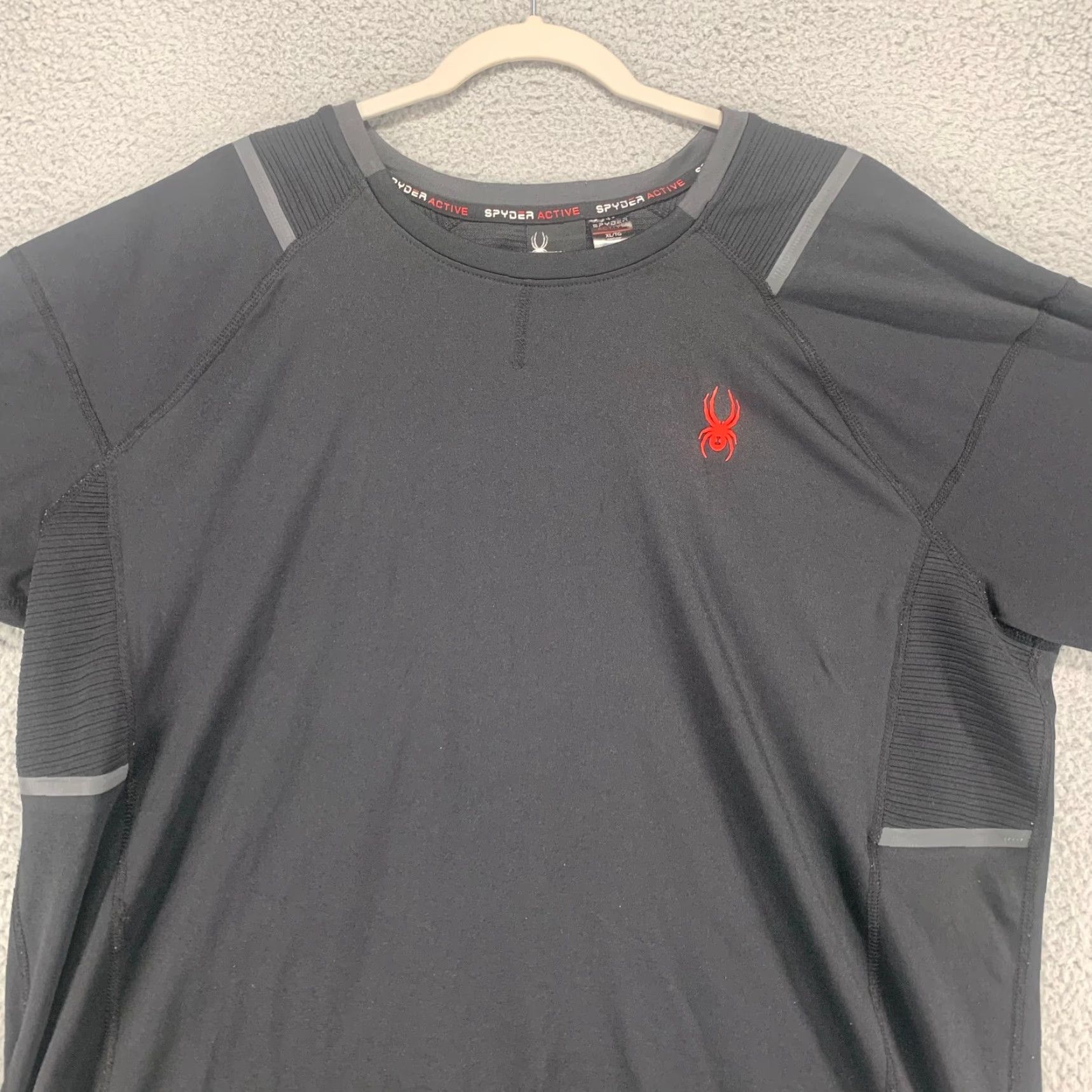 Spyder Spyder Shirt Mens XL Black Long Sleeve Active Stretch Performance Pullover ProwB Size US XL / EU 56 / 4 - 3 Thumbnail