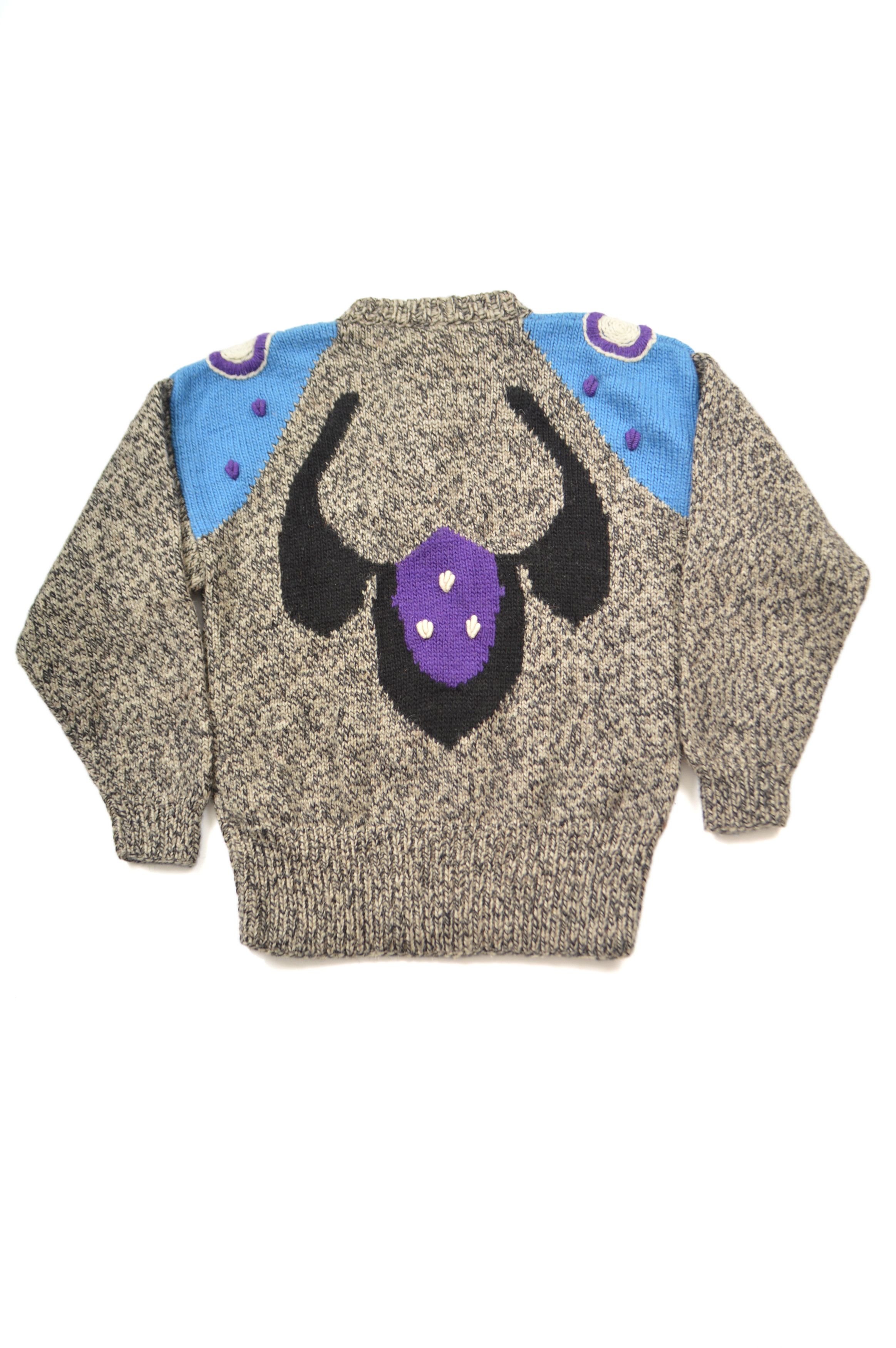 Dale Of Norway × Vintage Unisex Vintage Wool Abstract Knit Longhorn Sweater Size L / US 10 / IT 46 - 4 Thumbnail