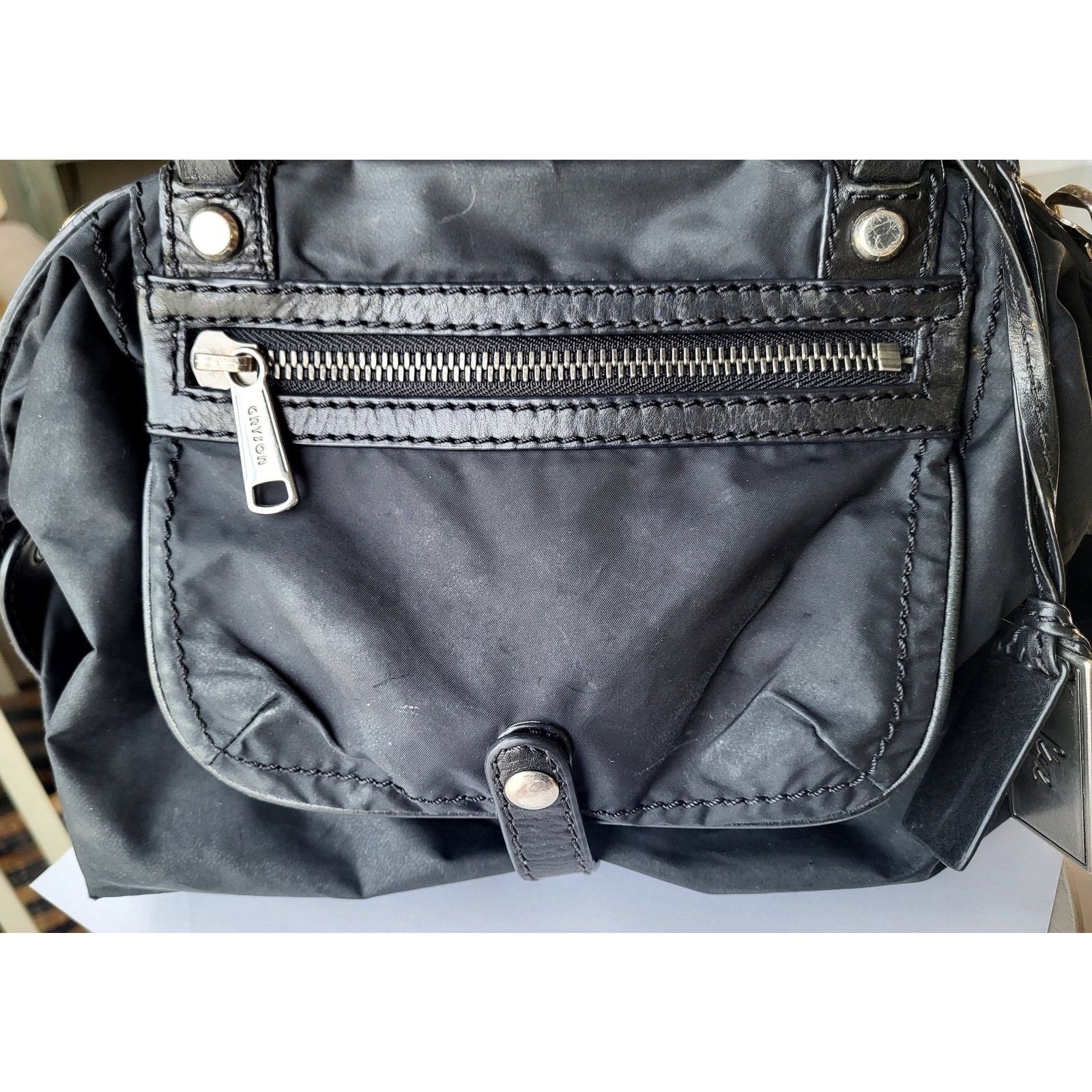 Other Joy Gryson SKY Italy Handbag Tote Convertible Black Leather Size ONE SIZE - 7 Thumbnail