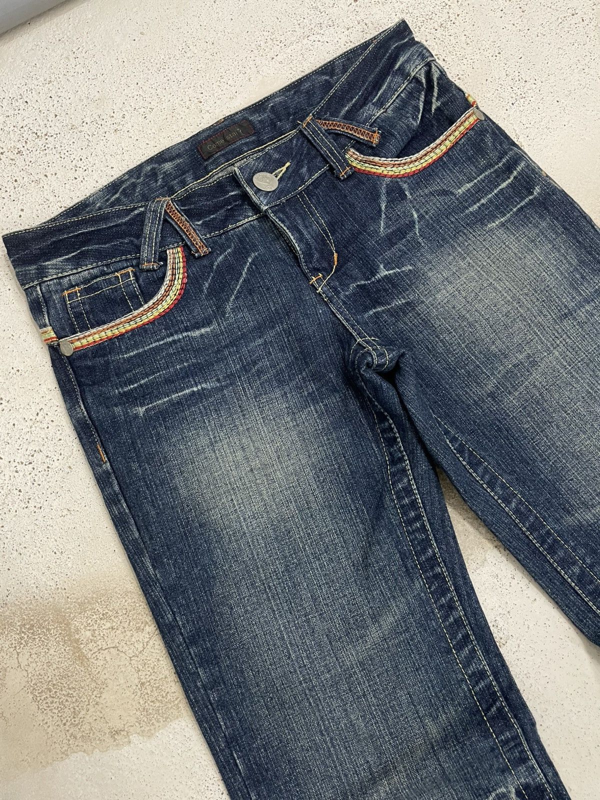 Le Grande Bleu (L.G.B.) Come Stai? Flare Whisker Distressed Japan Fashion Size US 30 / EU 46 - 4 Thumbnail