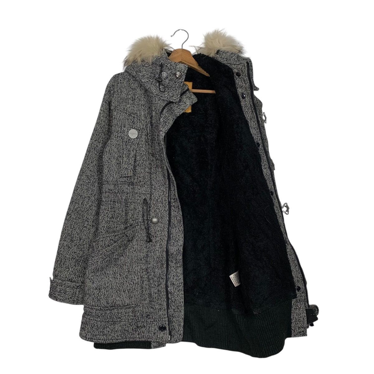 Japanese Brand Sly Military Herringbone Hooded Long Jacket Size US S / EU 44-46 / 1 - 10 Thumbnail