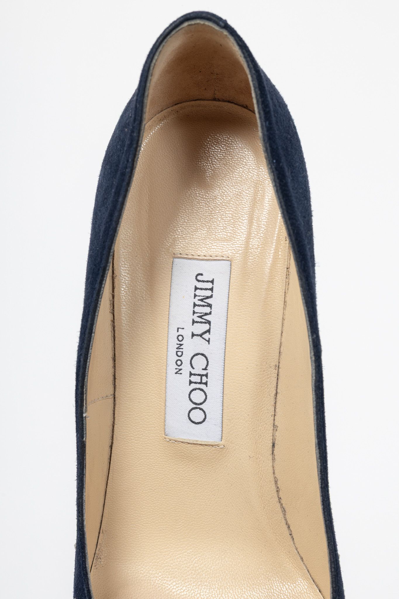 Jimmy Choo Jimmy Choo Abel Navy Suede Rhinestone-Embellished Pumps Size US 7 / IT 37 - 9 Thumbnail