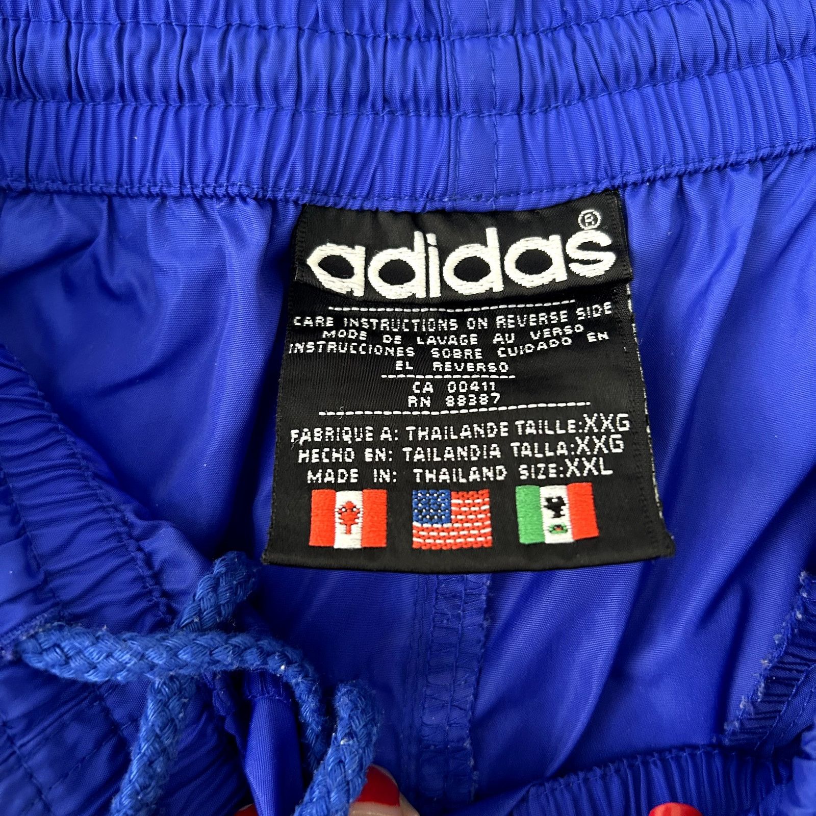 Adidas 90's Vintage Men's Adidas windbreaker blue pants XXL Size US 42 / EU 58 - 3 Thumbnail