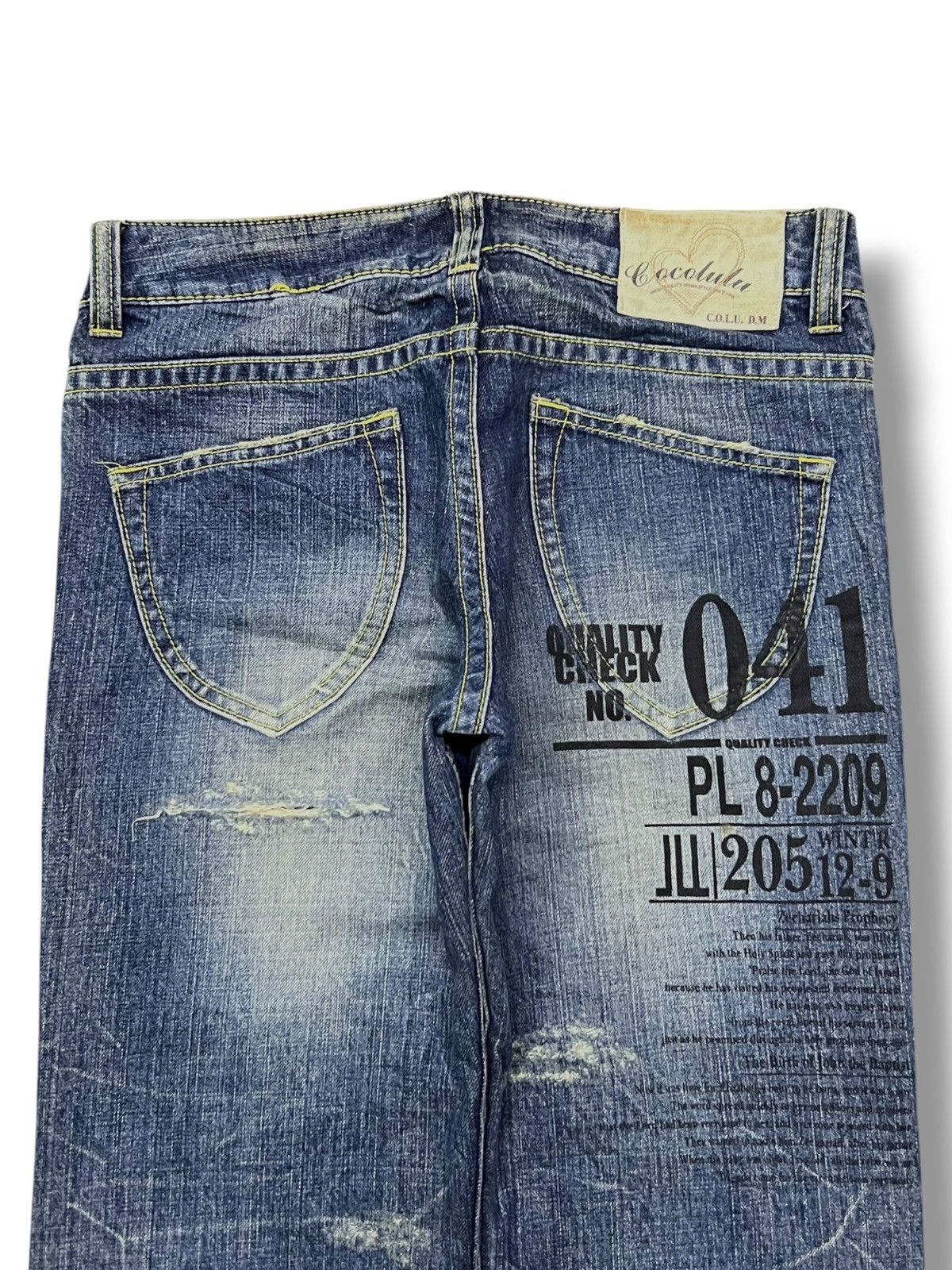 Japanese Brand Vintage 00s CocoLulu Co&Lu Japan - Faded Thunder Wash Size 31" - 5 Thumbnail
