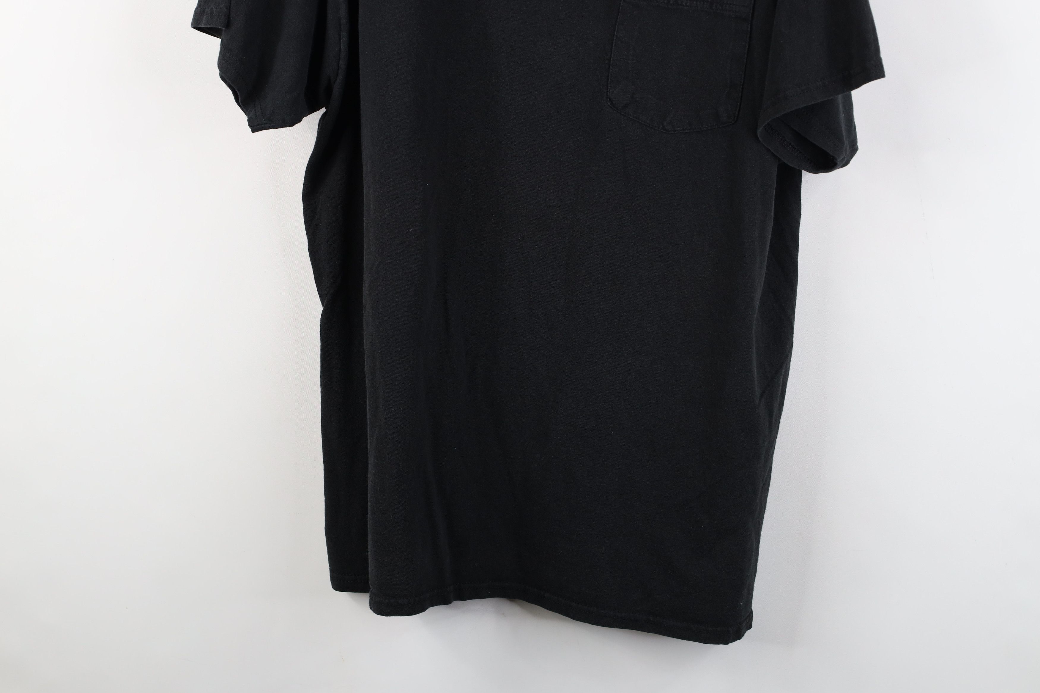 Vintage Vintage Y2K Streetwear Blank Cotton Pocket T-Shirt Black Size US XL / EU 56 / 4 - 3 Thumbnail