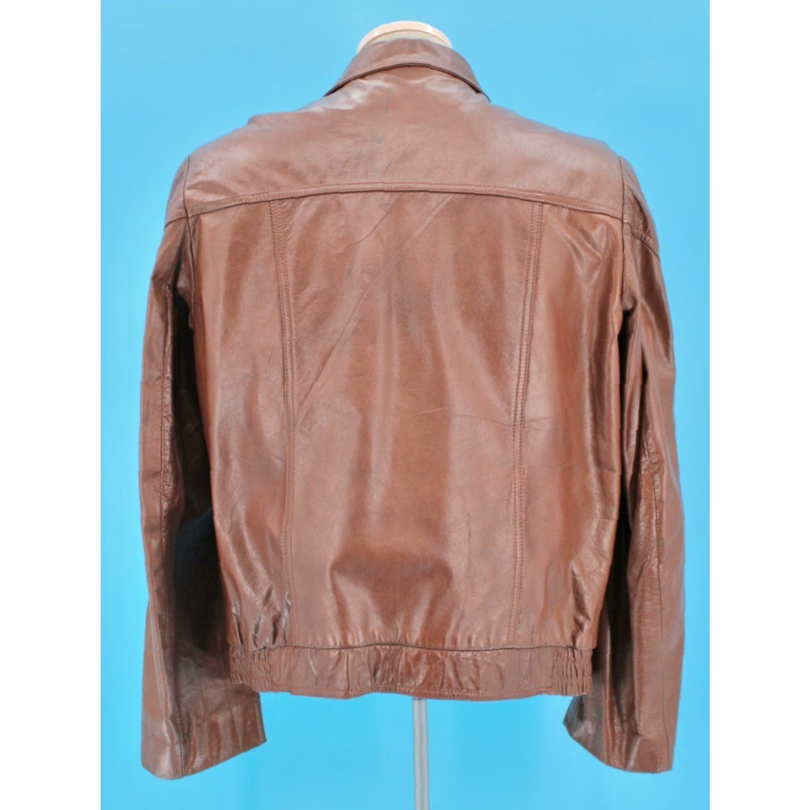 Vintage VINTAGE Richman Jacket 70s Leather Mens Sz 44 Brown 1970s Disco Western Size US S / EU 44-46 / 1 - 3 Thumbnail