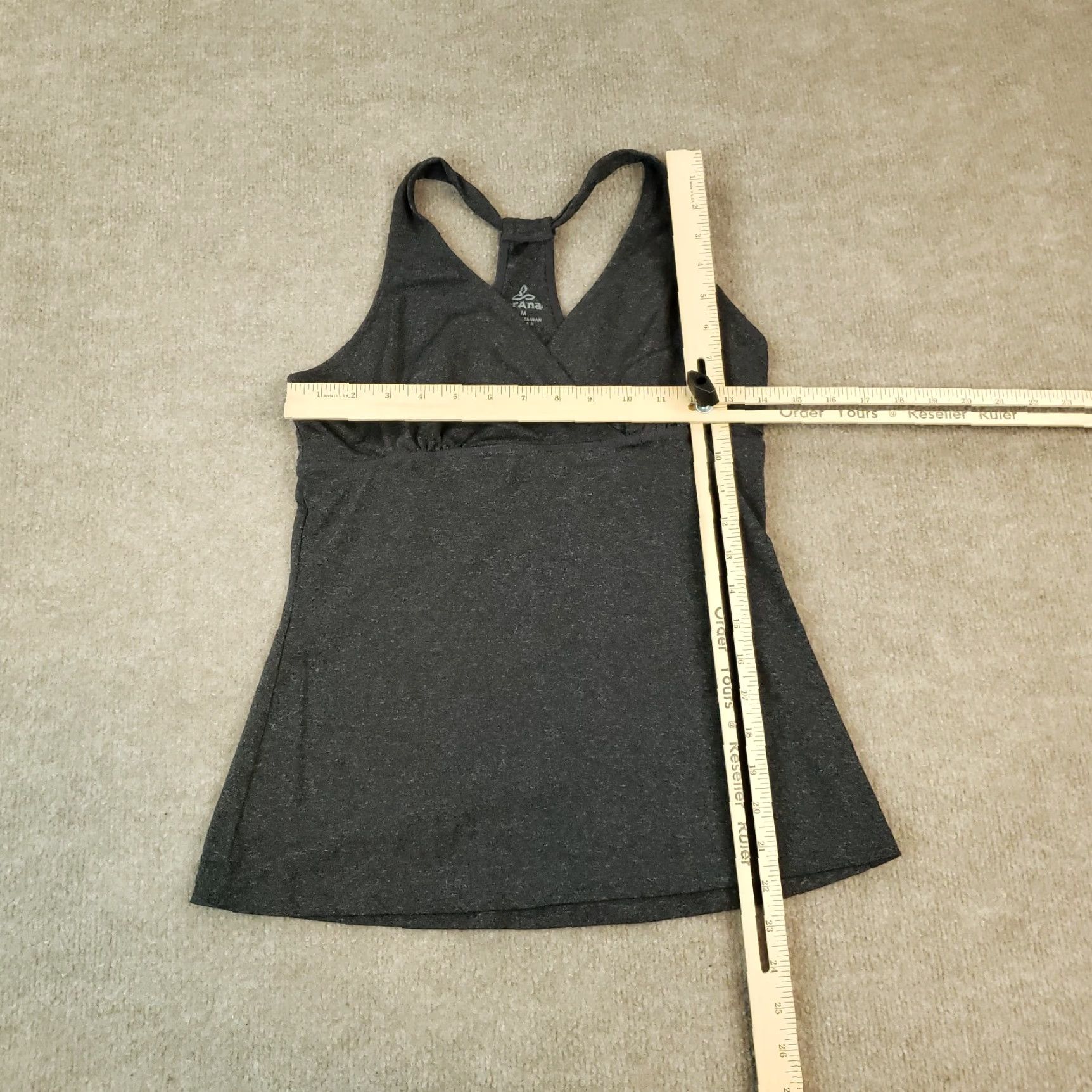 Prana prAna Tank Top Shirt Womens M Gray Stretch Activewear Casual Racerback Size M / US 6-8 / IT 42-44 - 2 Thumbnail
