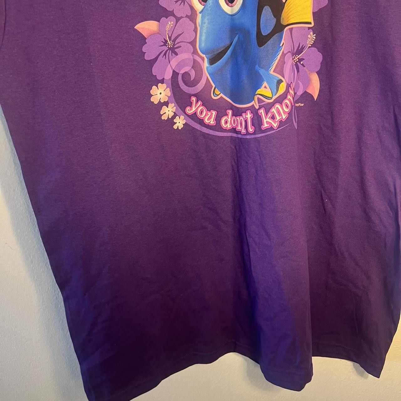 Disney Vintage Disney Dory Finding Nemo Purple T Shirt Size US XL / EU 56 / 4 - 4 Thumbnail