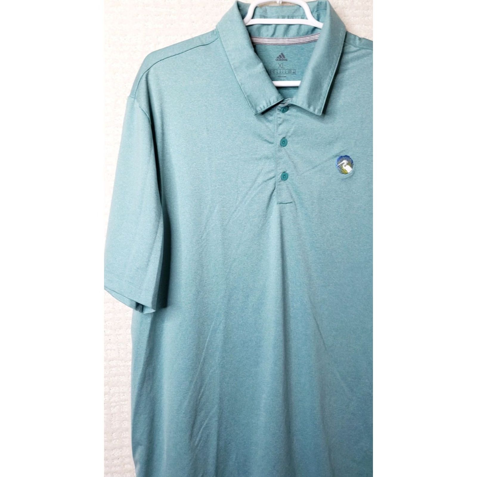 Adidas Adidas Polo Shirt Men XL Short Sleeve Blue Polyester Golf Polo Logo Size US XL / EU 56 / 4 - 2 Thumbnail