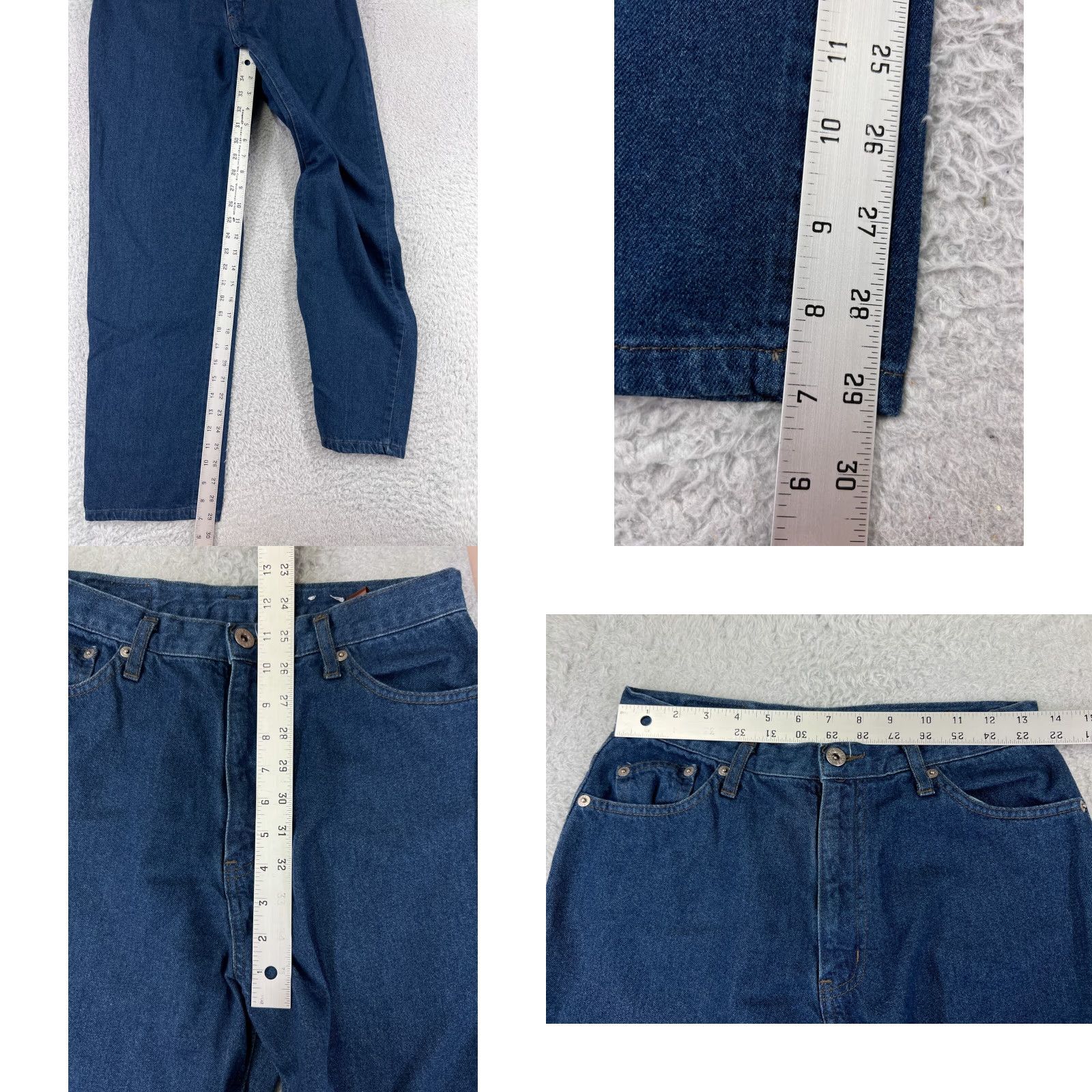 Vintage M’Elvis Jeans Womens 26 Blue Denim Straight 26x29 Cotton Spandex Jeans 5-Pocket Style Regular Rise Mid 8.5-10.5in Vintage No Womens Jeans Blue 26 Size 26" / US 2 / IT 38 - 9 Thumbnail
