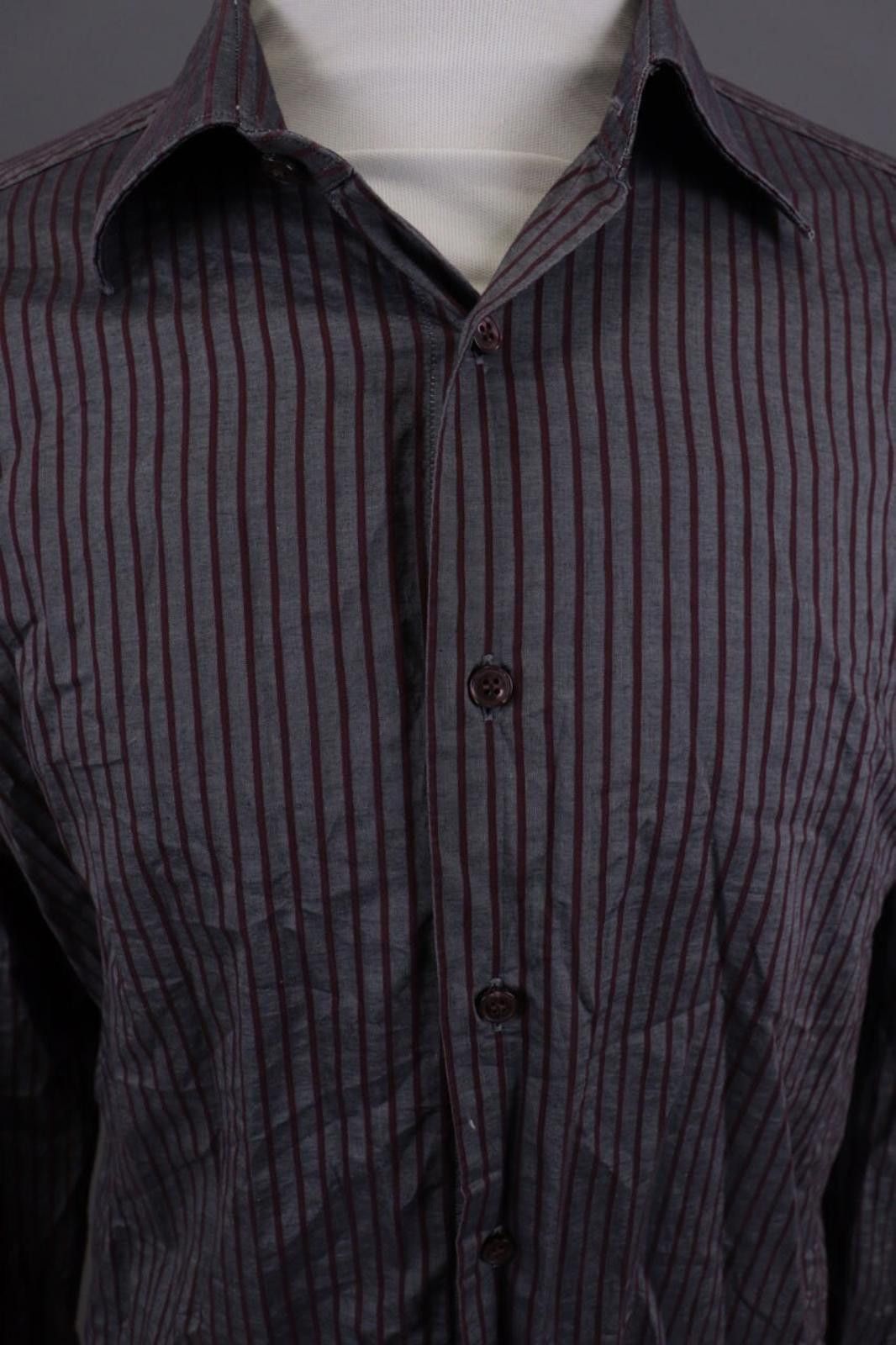 Ermenegildo Zegna Zegna City Gray Striped Button Down Shirt Size 43 / 17 Size US M / EU 48-50 / 2 - 5 Thumbnail