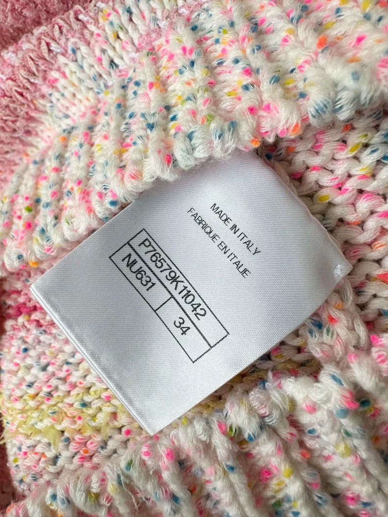Chanel Chanel Colorful striped love inlaid short-sleeved knitwear Size XXS / US 00 / IT 34 - 6 Thumbnail