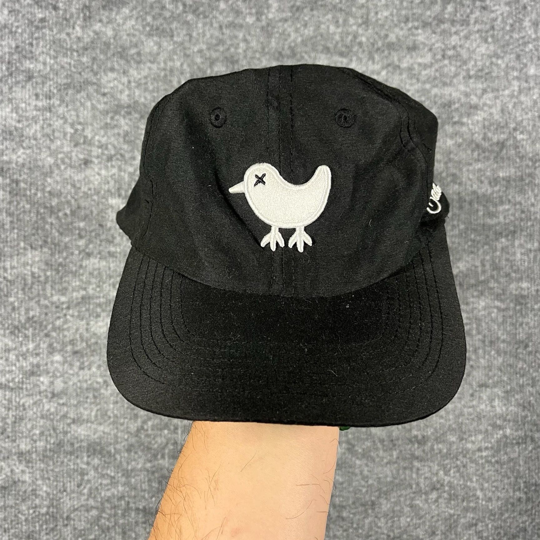 Vintage VINTAGE Bad Birdie Hat Cap Mens Strapback Black White Scrip Golf Performance Size ONE SIZE - 2 Thumbnail