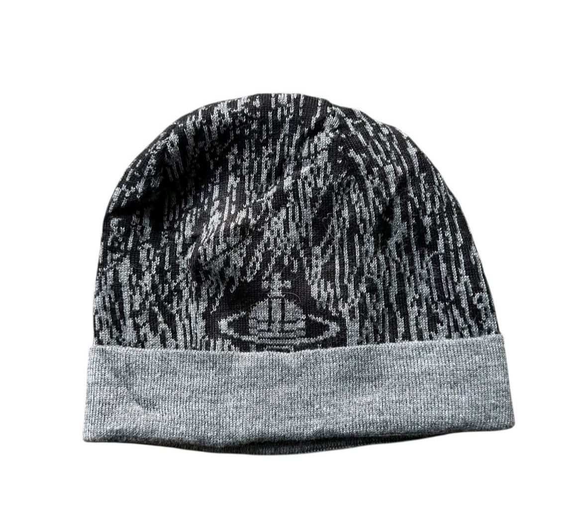 Vivienne Westwood Vivienne Westwood Orb Iconic Logo Pattern Wool Knit Beanie Size ONE SIZE - 1 Thumbnail
