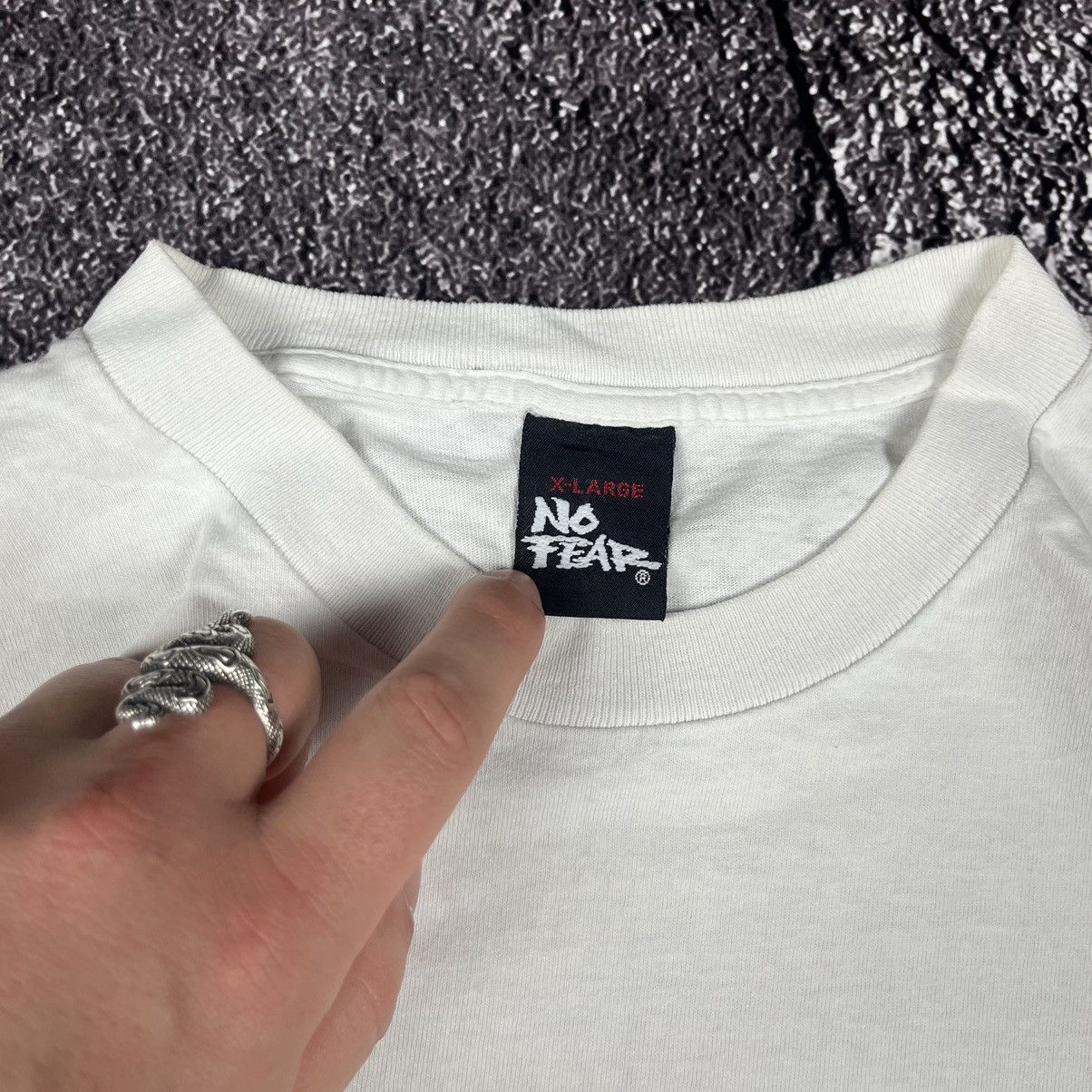 No Fear NO FEAR VINTAGE WHITE T-SHIRT BIG LOGO 90s Size US XL / EU 56 / 4 - 10 Thumbnail