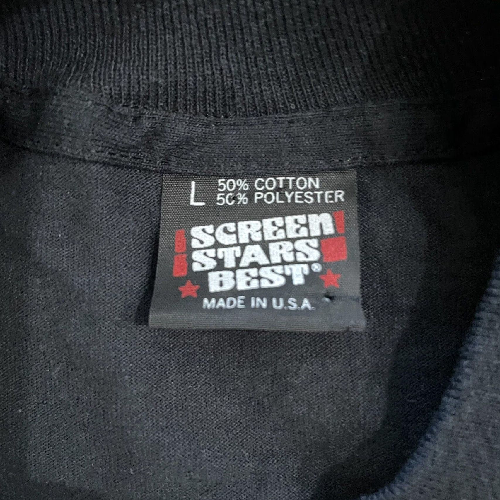 Vintage VINTAGE 1991 Single Stitch Cotton Tee USA Graphic Shirt Mens Size L Black Stitch Tour/Theme USA Size US L / EU 52-54 / 3 - 4 Thumbnail