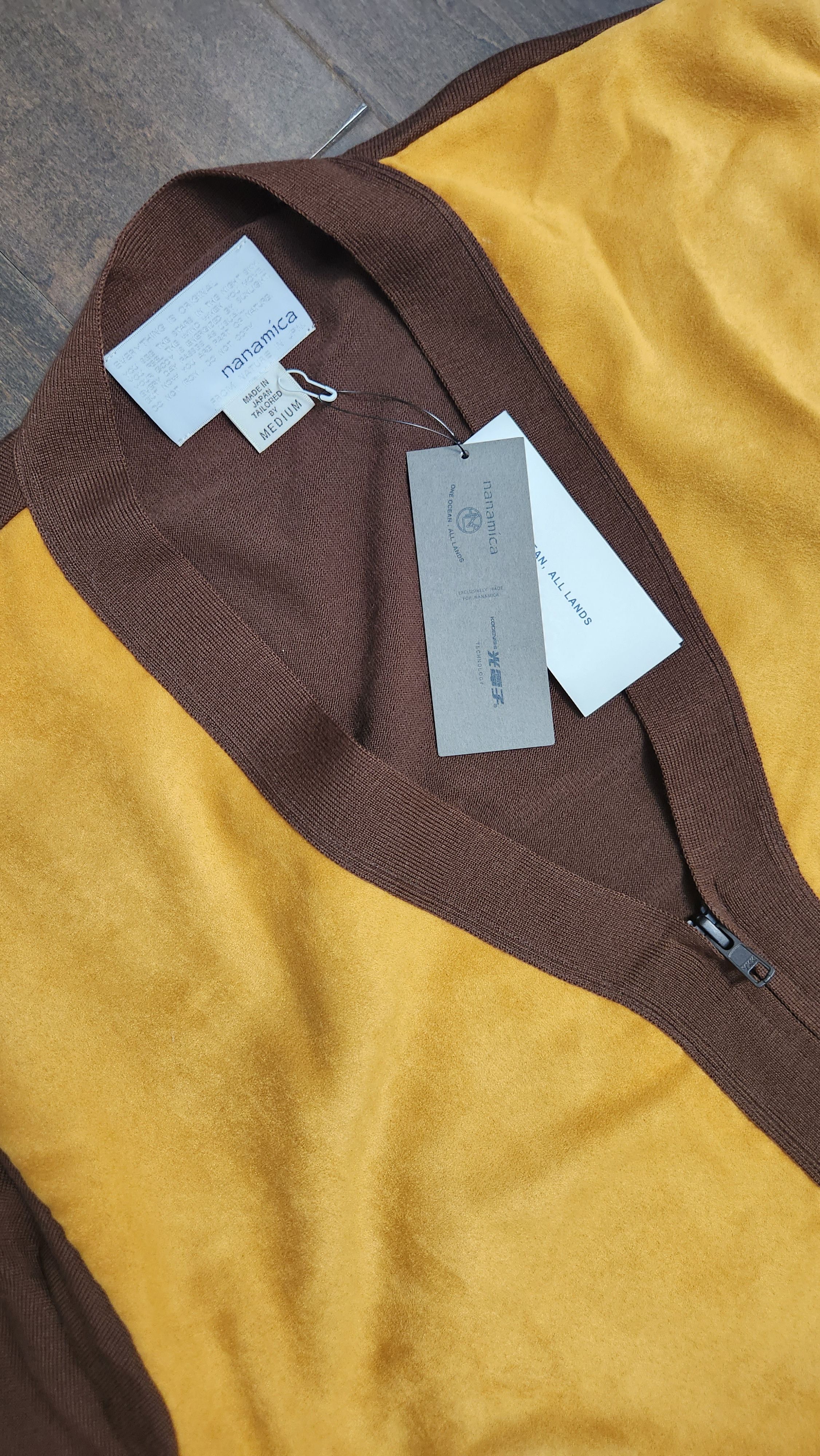 Nanamica KODENSHI Hybrid Zip Cardigan Brown & Gold Japan Size US M / EU 48-50 / 2 - 2 Thumbnail