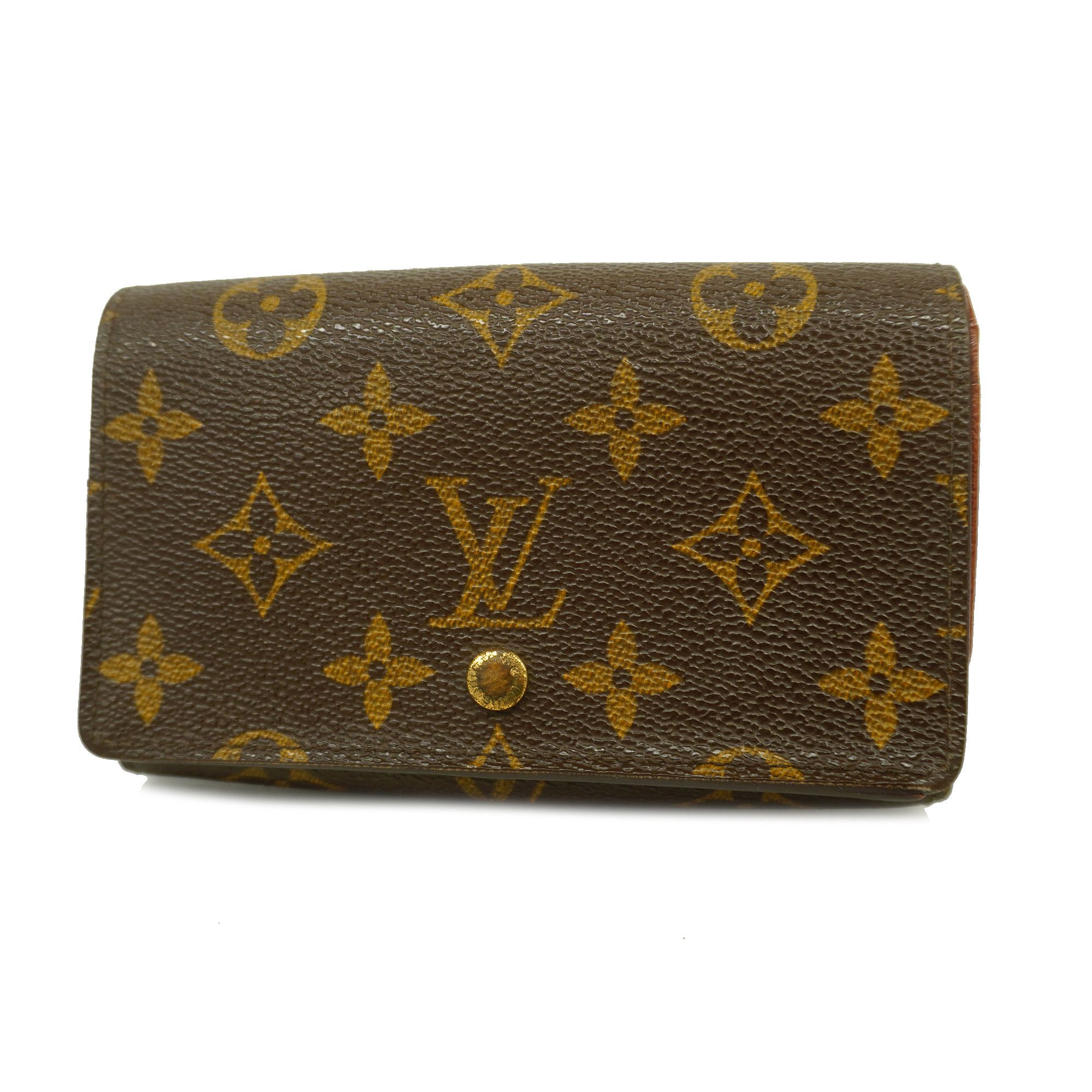 Auth Louis Vuitton Monogram Portofeuil Tresor M61736 Men,Women