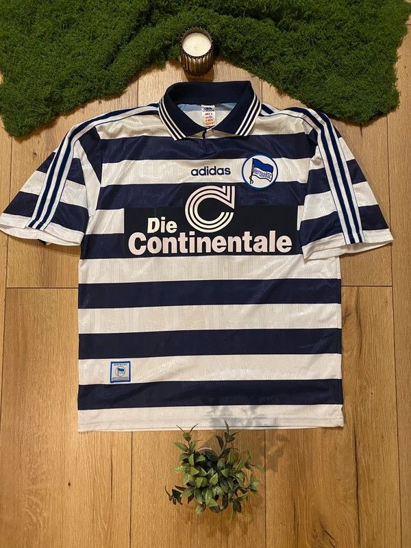 Adidas Hertha BSC 1997-98 Home Shirt XL Adidas Vintage Size US XL / EU 56 / 4 - 1 Thumbnail