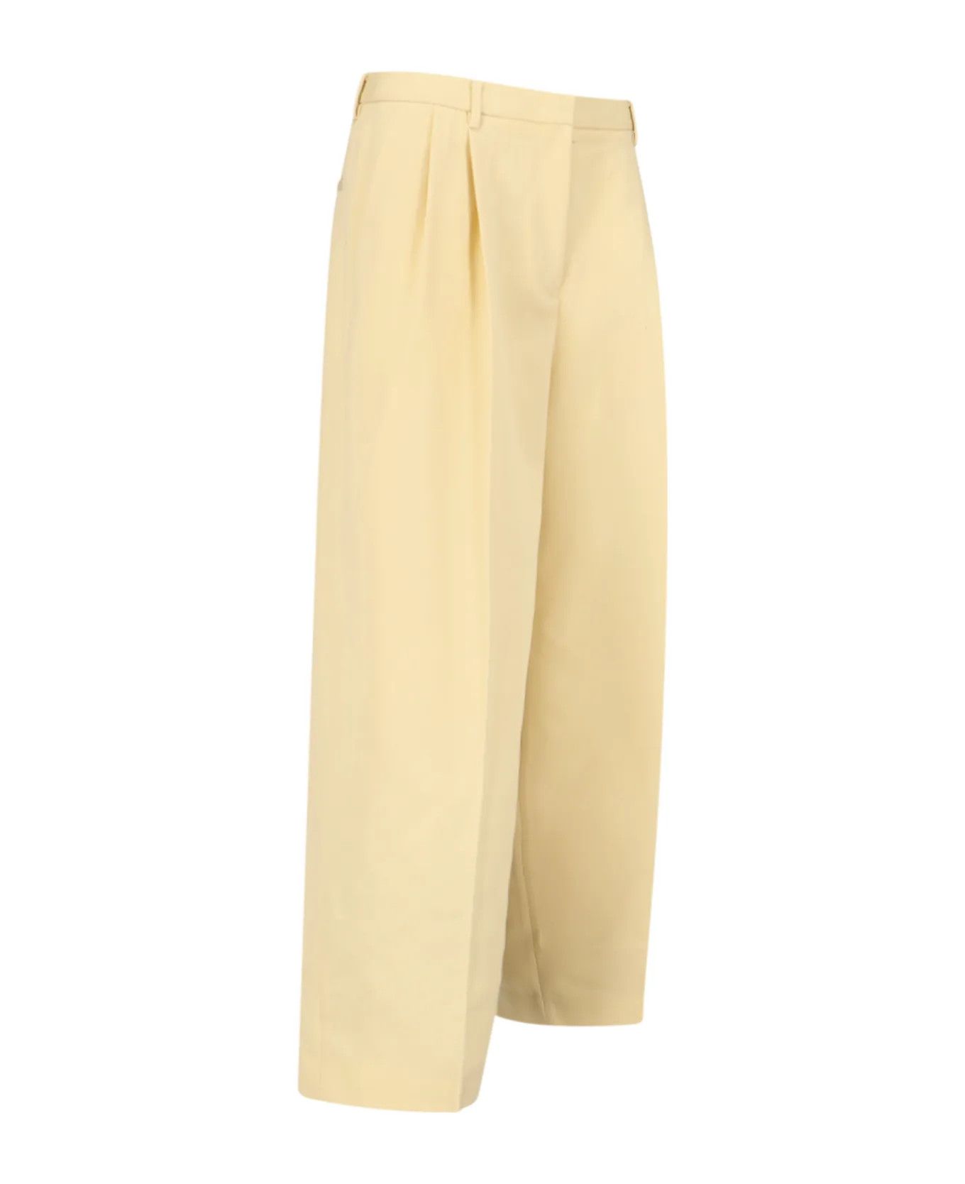 Jil Sander o1y1025 Casual Pant in Beige Size 26" / US 2 / IT 38 - 3 Thumbnail