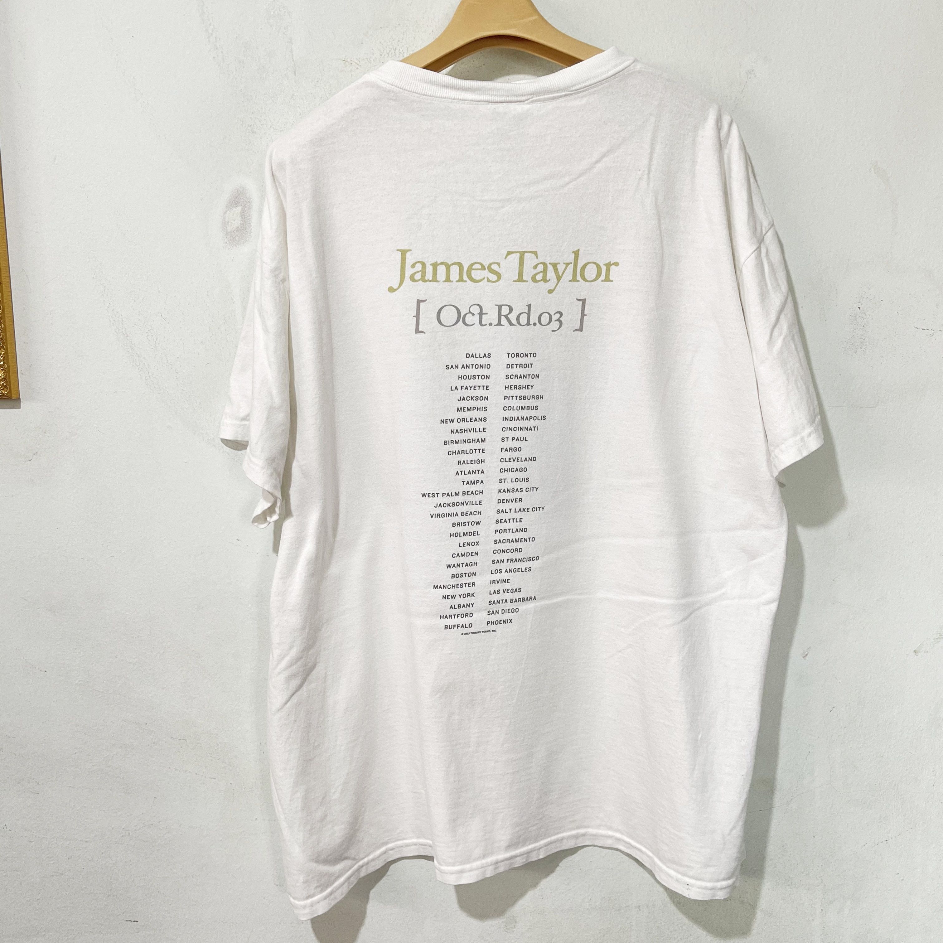 Band Tees Vintage 2003 James Taylor Tour T-Shirt Size US XL / EU 56 / 4 - 4 Thumbnail
