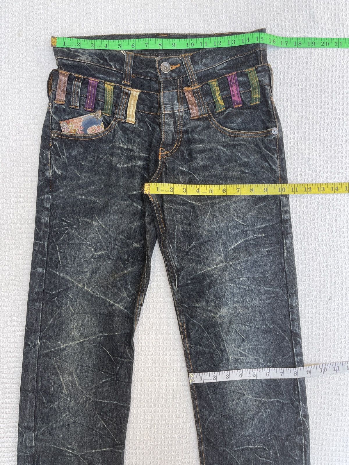 Hysteric Glamour Last Drop🔥Rare🔥NYLAUS Double Waist Japanese Style Jeans Size US 31 - 9 Thumbnail