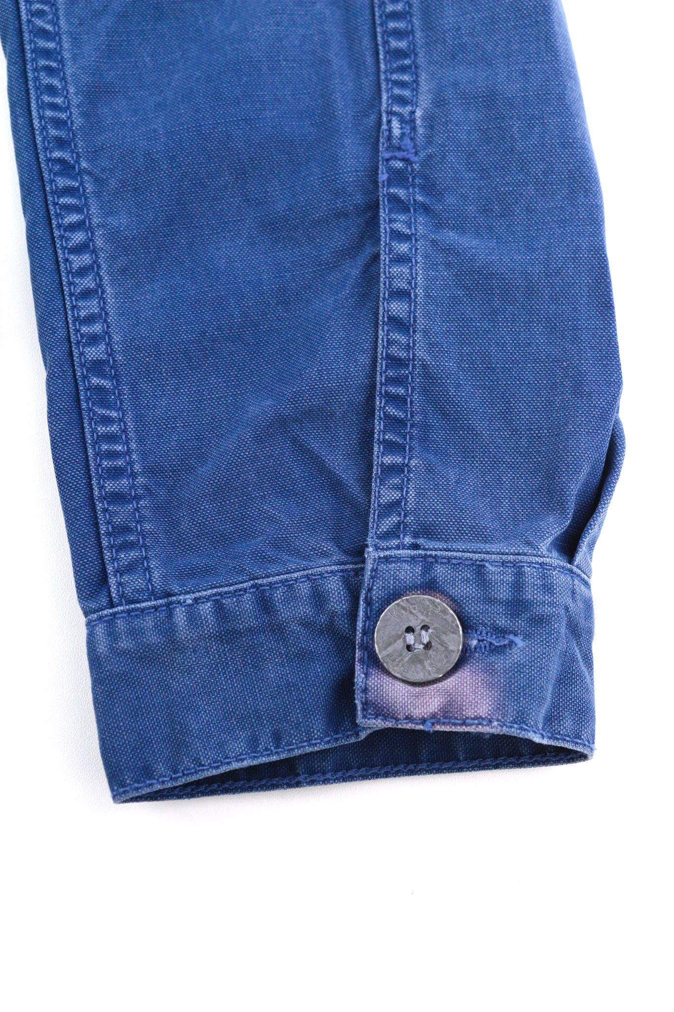Nudie Jeans PAUL S Worker Oden Blue Washed Polo Unlined Jacket 82415 Size US S / EU 44-46 / 1 - 11 Thumbnail