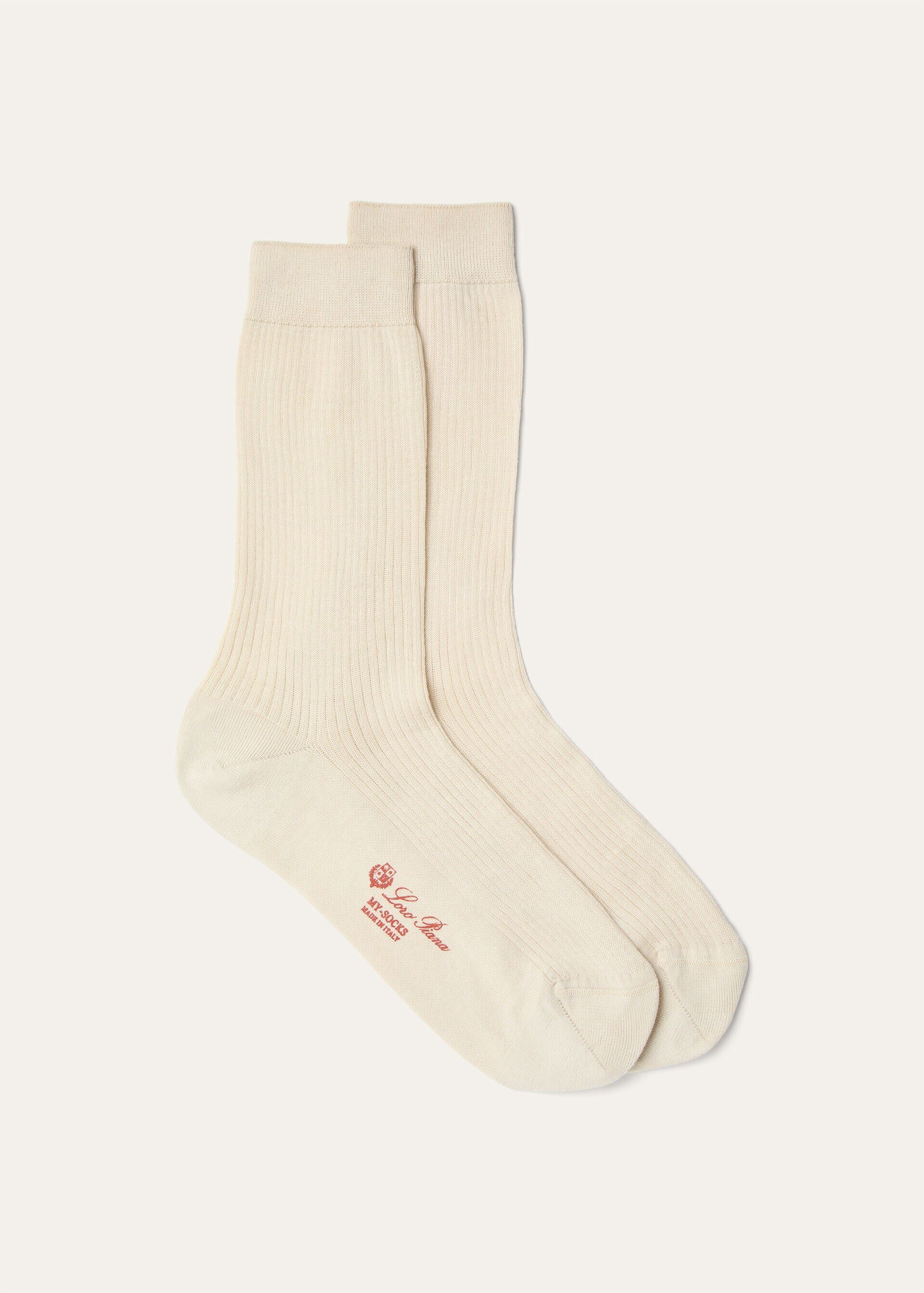 Loro Piana os11x0426 FAQ8263 Size: OS / Socks in Winter Sand Size ONE SIZE - 1 Thumbnail
