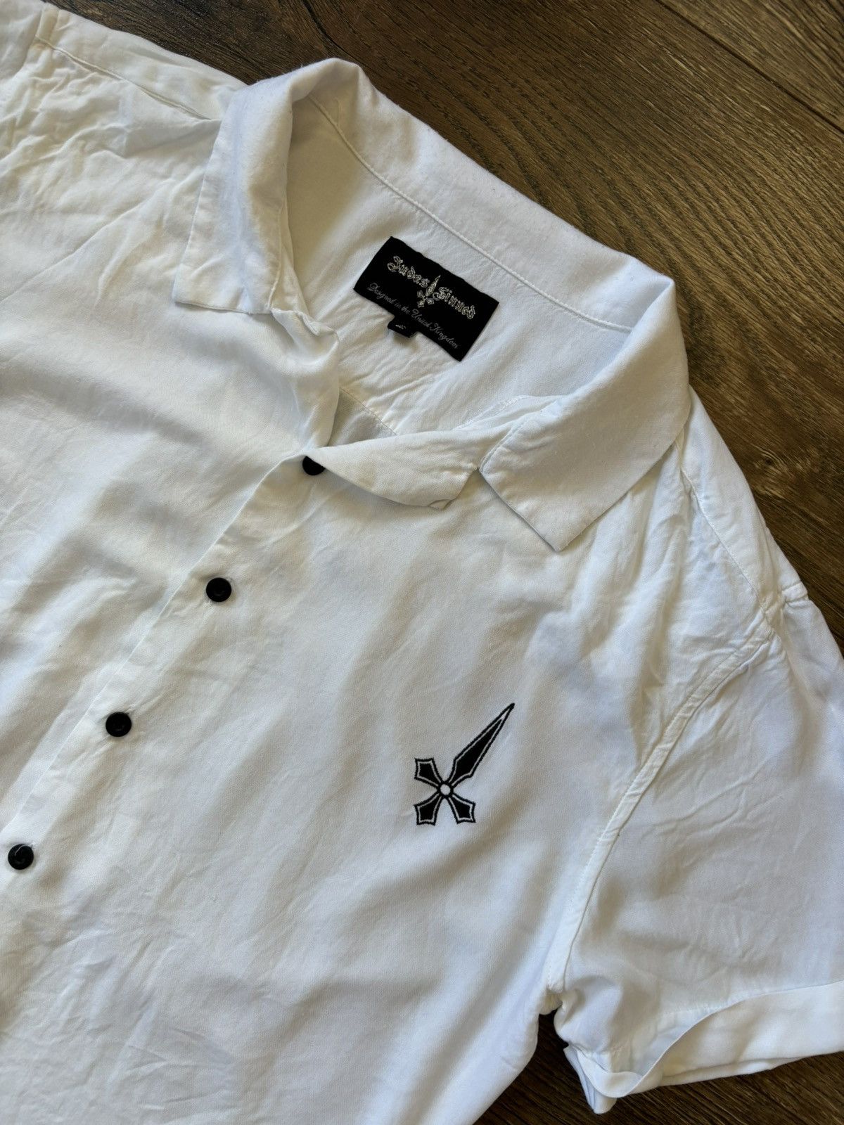 Vintage Judas Sinned short sleeve shirt Res Plain Resort Men's Size US L / EU 52-54 / 3 - 4 Thumbnail