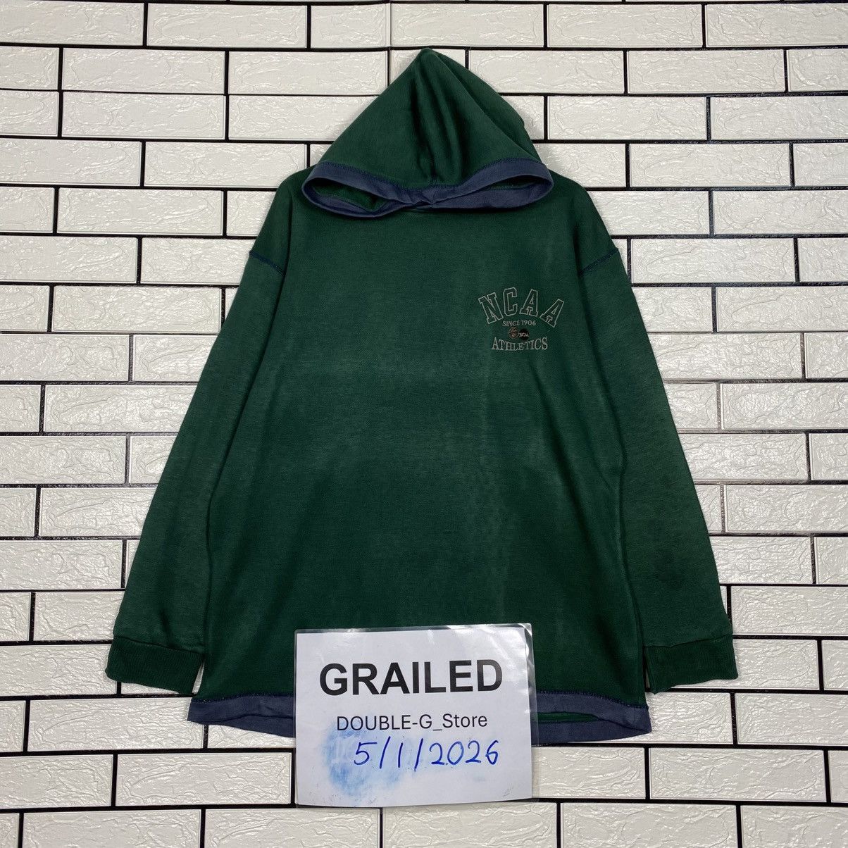 Japanese Brand 📌Vintage Hoodie Pull Over NCAA Big Logo Sportswear Size US L / EU 52-54 / 3 - 1 Thumbnail