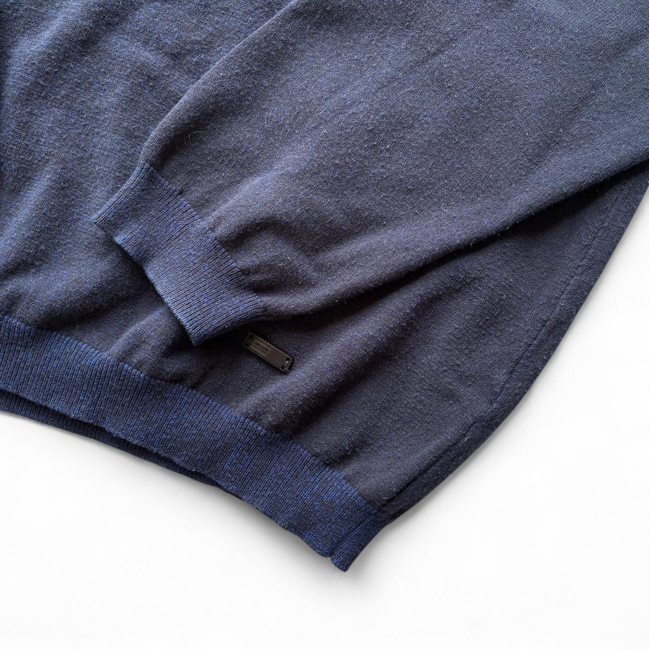 Armani Collezioni Armani Collezioni navy blue double face vneck wool sweater M Size US M / EU 48-50 / 2 - 6 Thumbnail