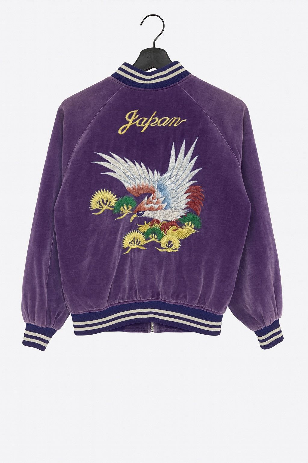 Japanese Brand Purple Velvet Sukajan “Japan” Embroidered Souvenir Jacket Size US S / EU 44-46 / 1 - 1 Thumbnail