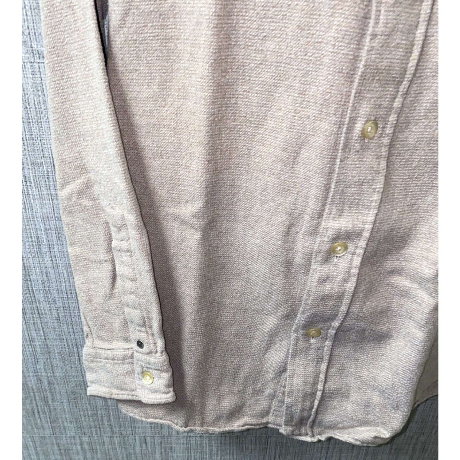 Hugo Boss HUGO BOSS Shirt Mens Beige Long Sleeve Button Front Size L Size US L / EU 52-54 / 3 - 4 Thumbnail