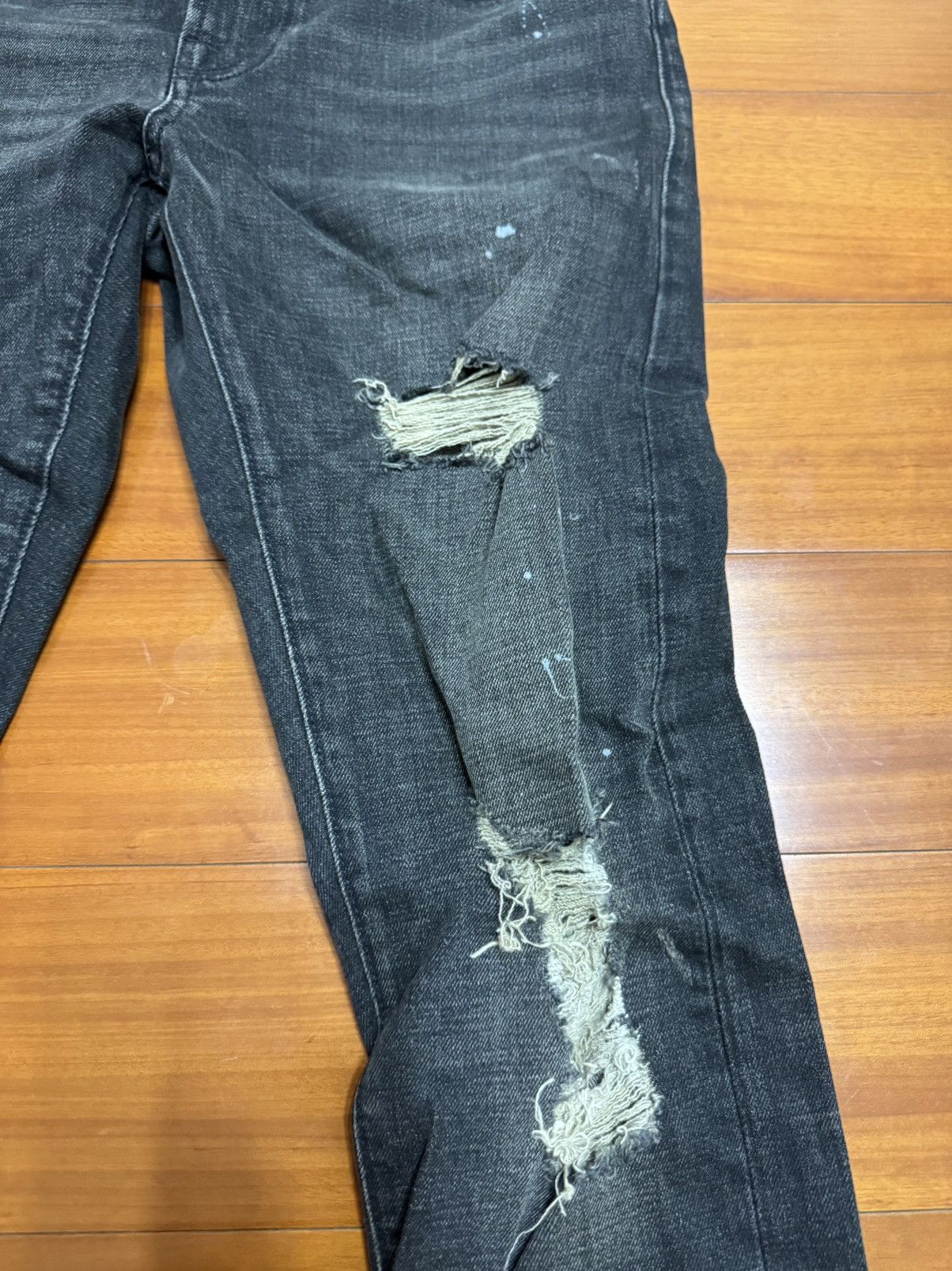 R13 R13 Skinny Skate Boy Distressed Denim Size US 30 / EU 46 - 3 Thumbnail